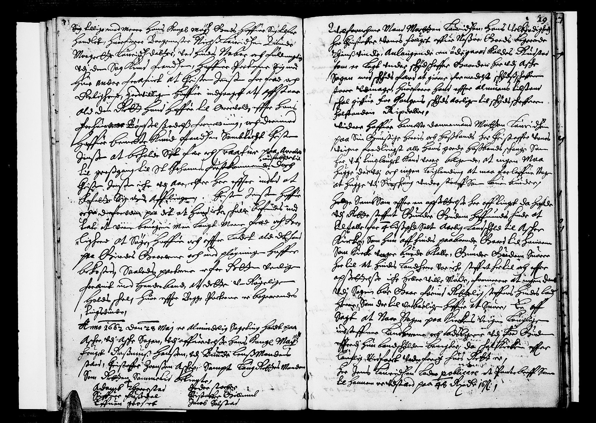 Aker sorenskriveri, AV/SAO-A-10895/F/Fb/L0001/0002: Tingbøker, nr. 1-5b / Tingbok nr. 2, 1661-1662, p. 18b-19a