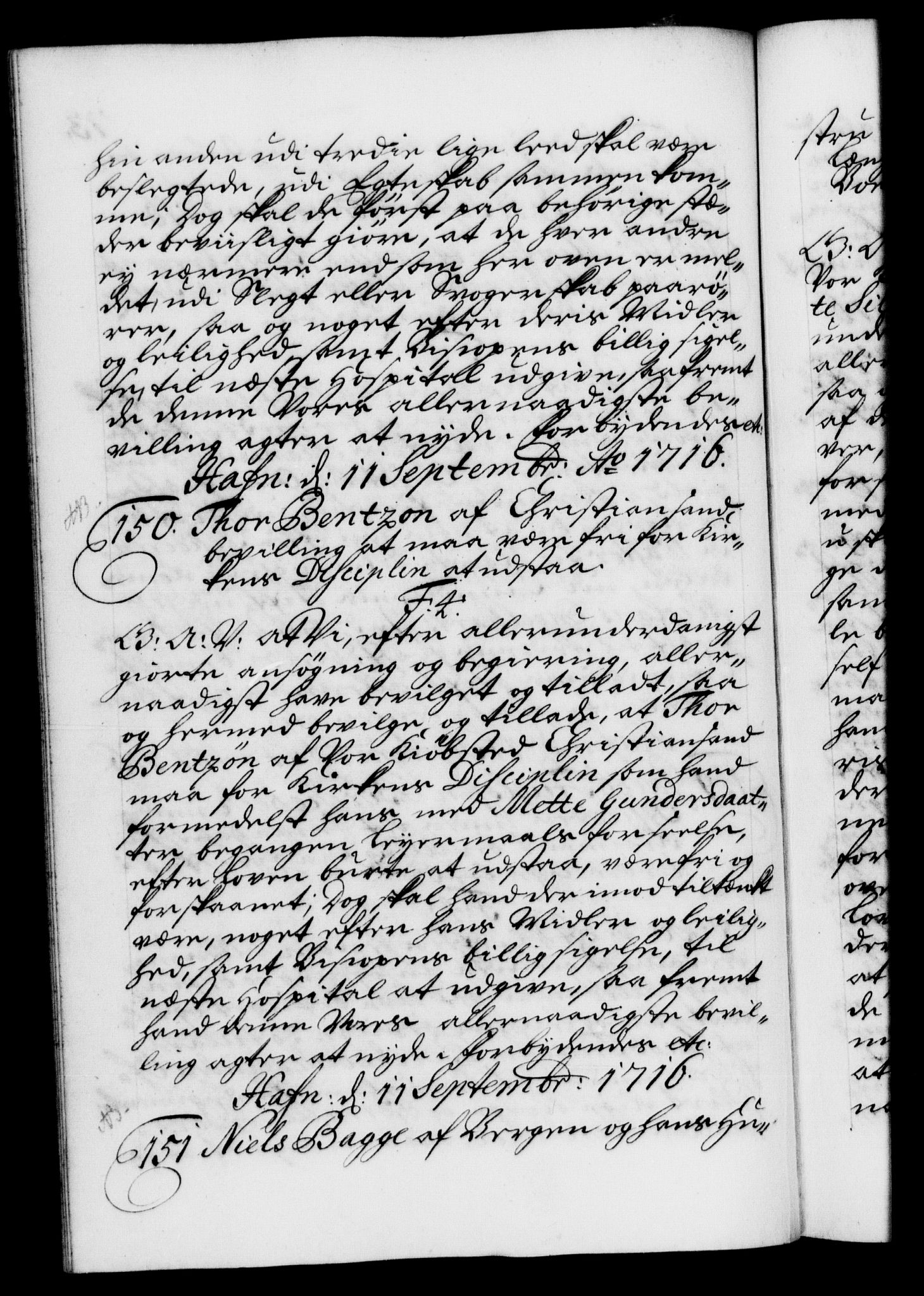 Danske Kanselli 1572-1799, AV/RA-EA-3023/F/Fc/Fca/Fcaa/L0022: Norske registre, 1716-1719, p. 73b