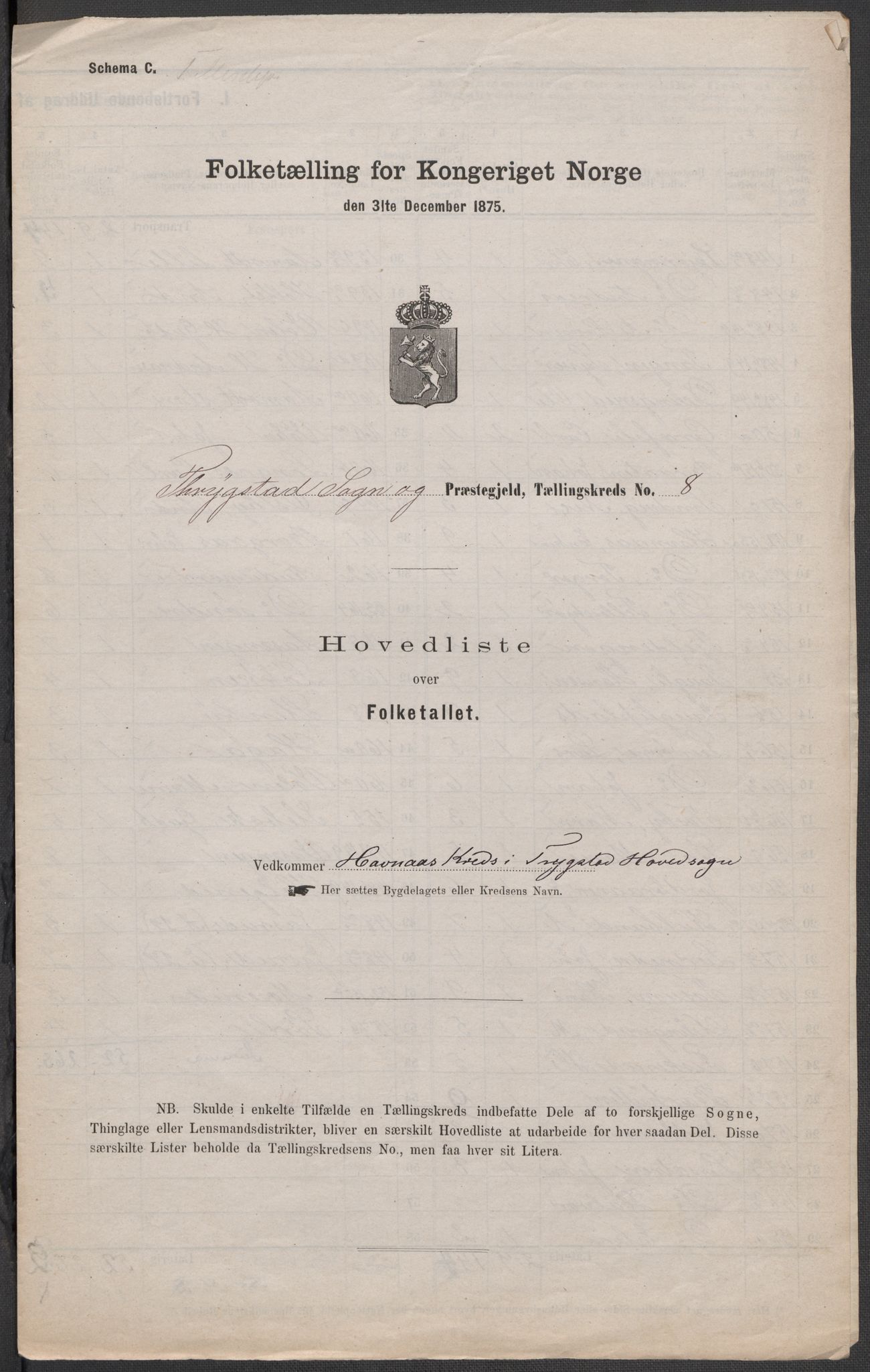 RA, 1875 census for 0122P Trøgstad, 1875, p. 22