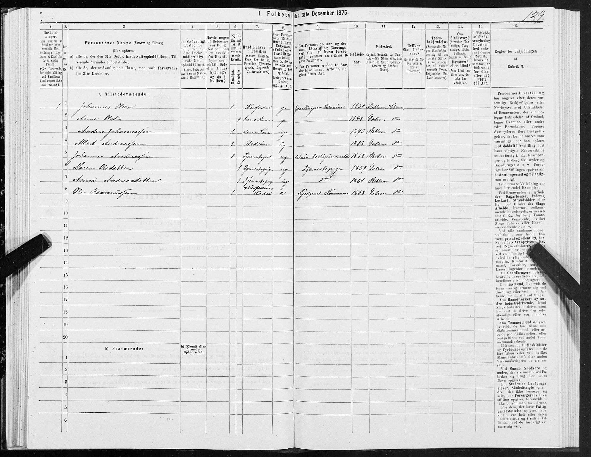 SAT, 1875 census for 1617P Hitra, 1875, p. 7129