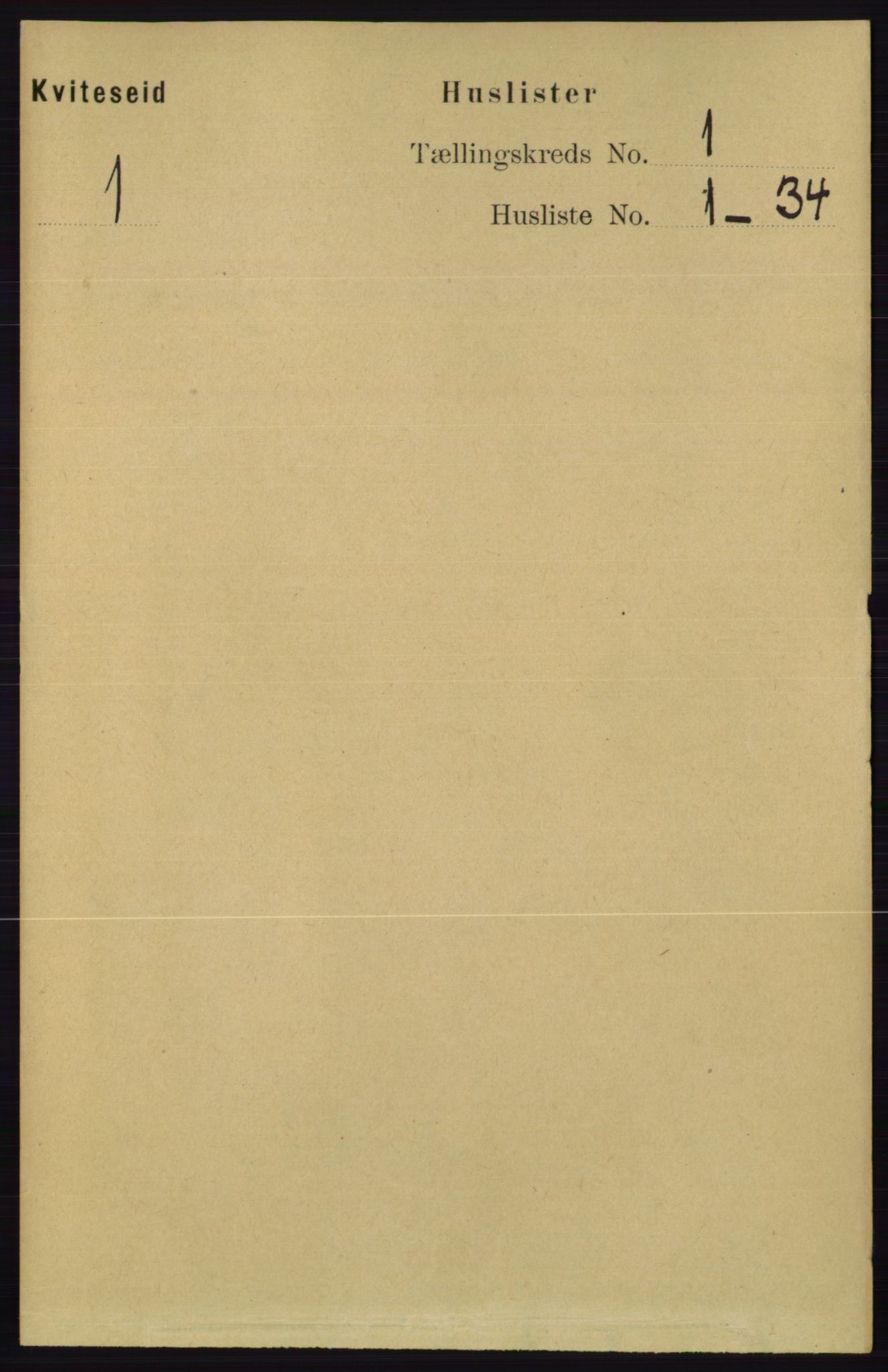 RA, 1891 census for 0829 Kviteseid, 1891, p. 40