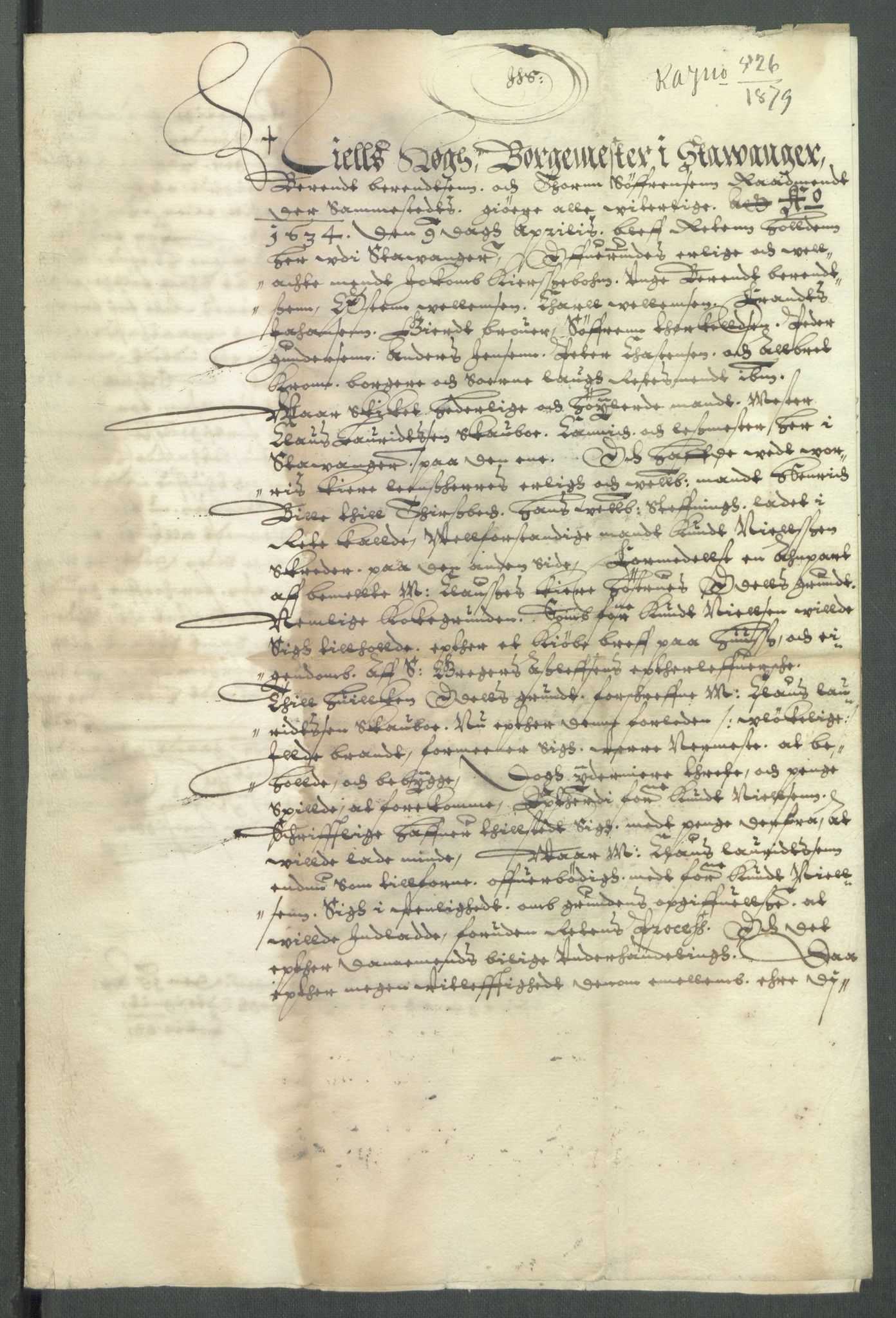 Riksarkivets diplomsamling, RA/EA-5965/F02/L0145: Dokumenter, 1634, p. 42