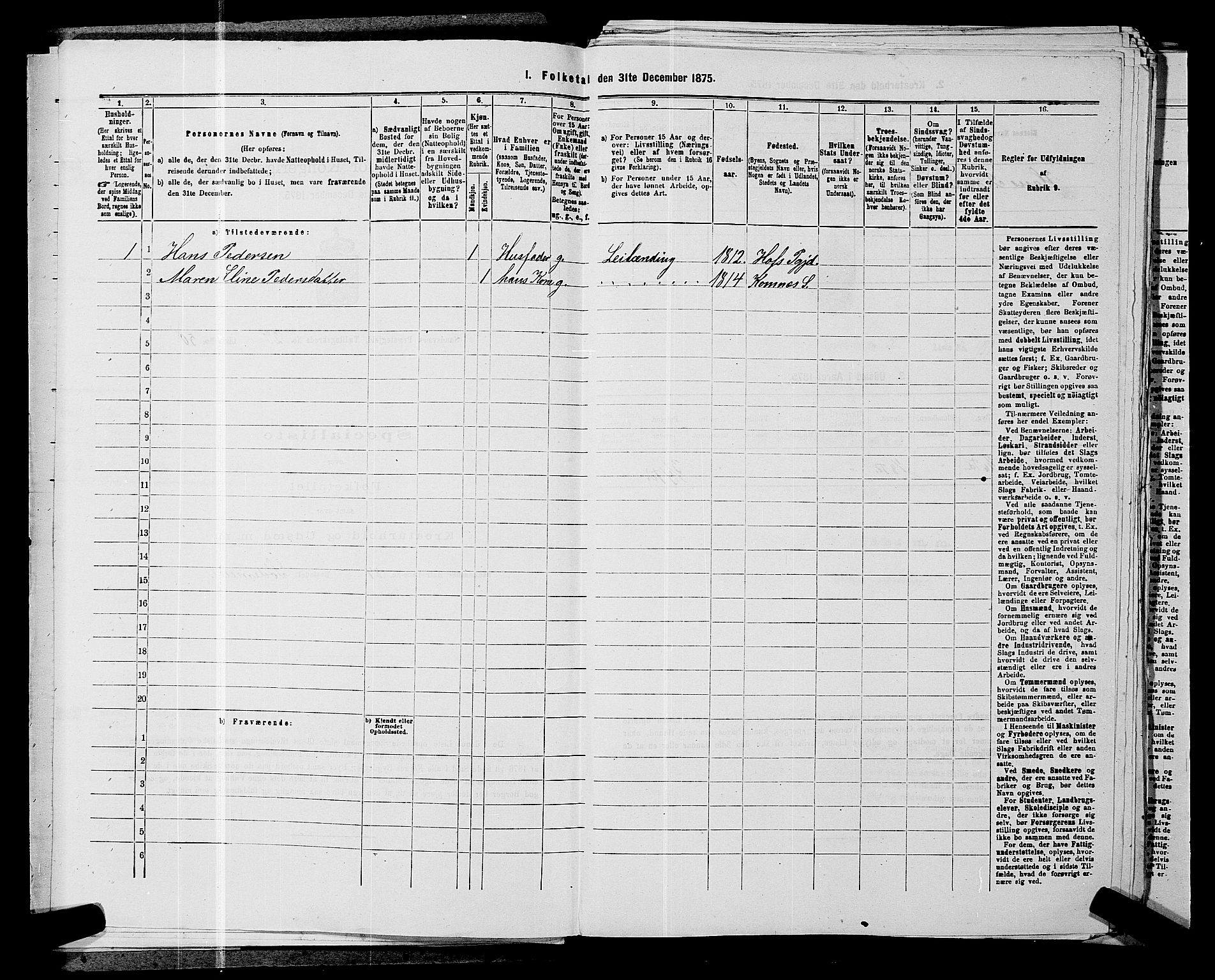 SAKO, 1875 census for 0629P Sandsvær, 1875, p. 476