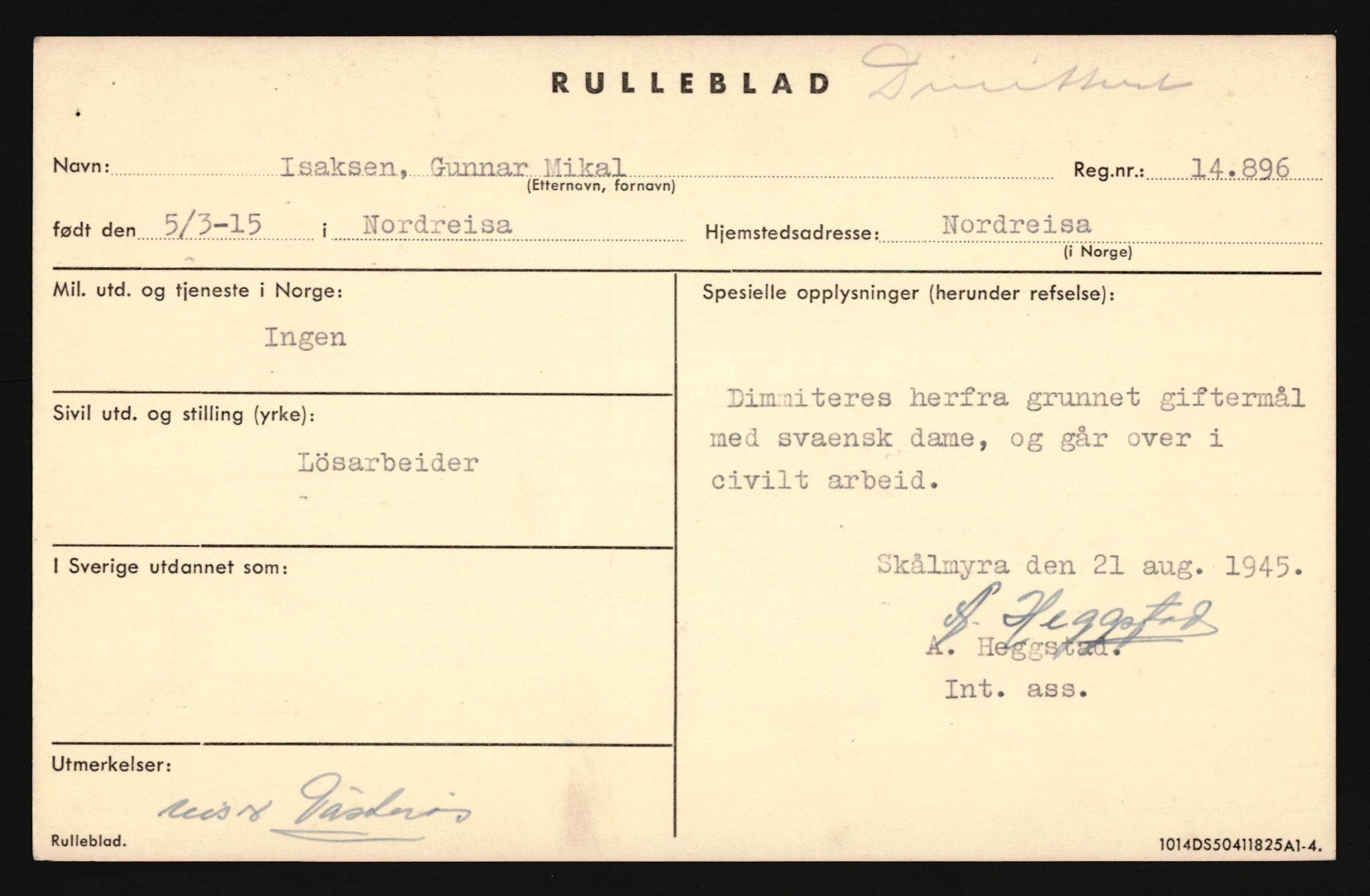 Forsvaret, Troms infanteriregiment nr. 16, AV/RA-RAFA-3146/P/Pa/L0020: Rulleblad for regimentets menige mannskaper, årsklasse 1936, 1936, p. 511