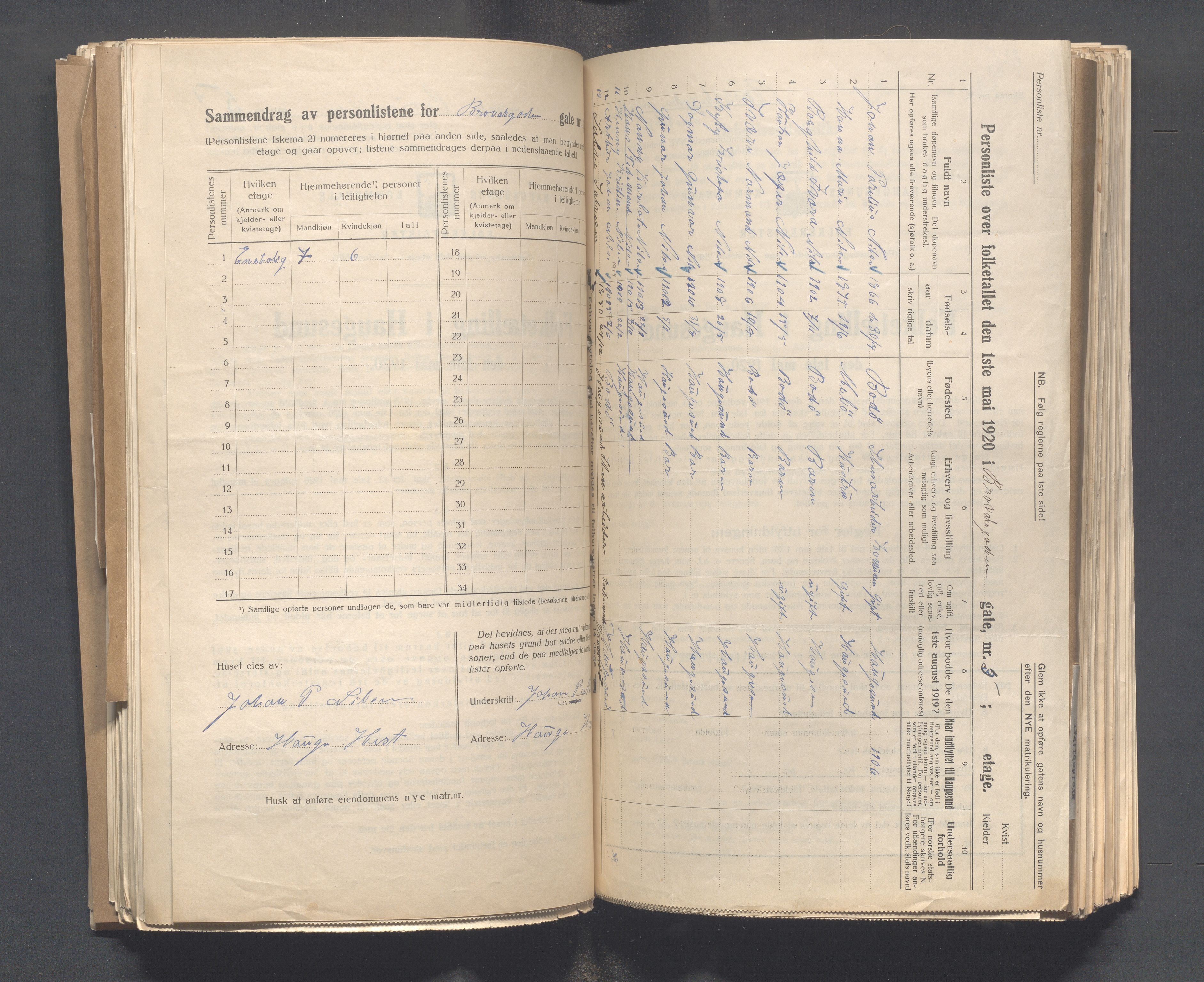 IKAR, Local census 1.5.1920 for Haugesund, 1920, p. 201