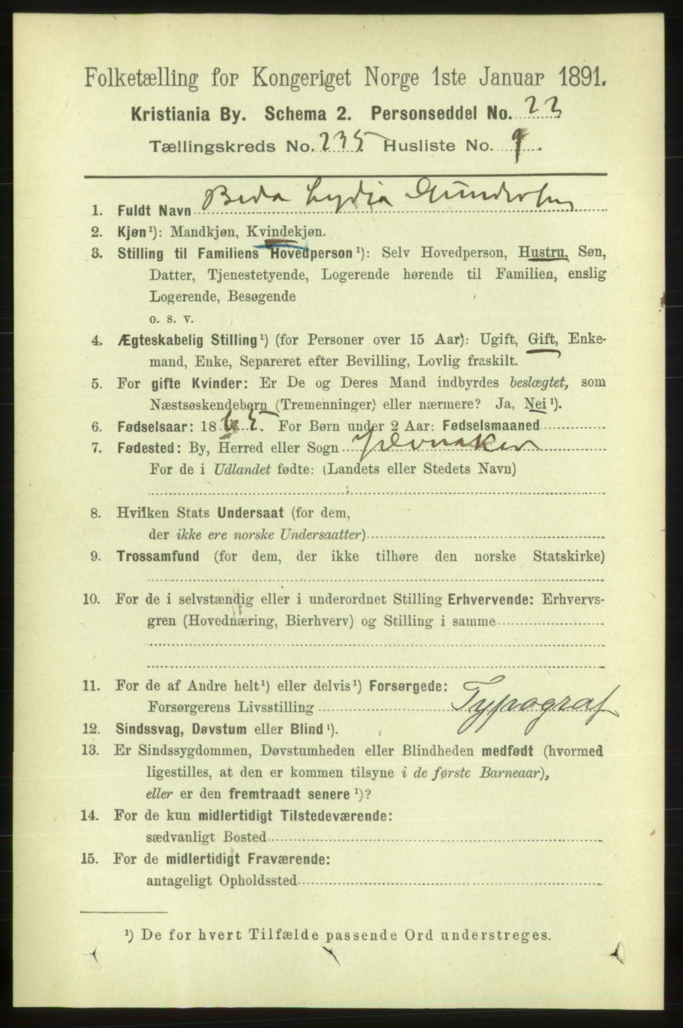 RA, 1891 census for 0301 Kristiania, 1891, p. 143983