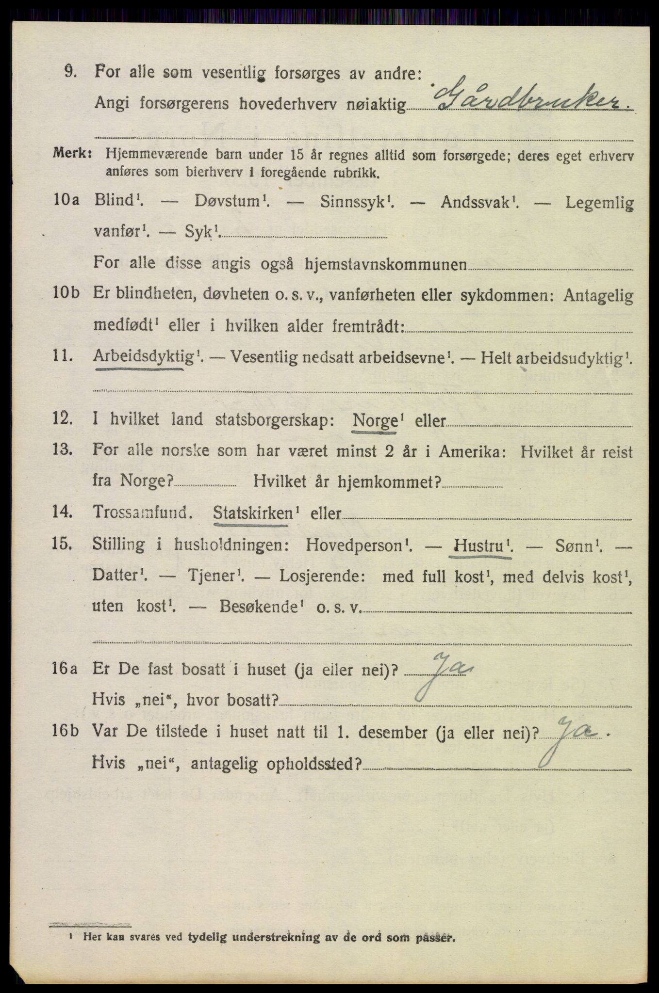 SAH, 1920 census for Nord-Fron, 1920, p. 7495