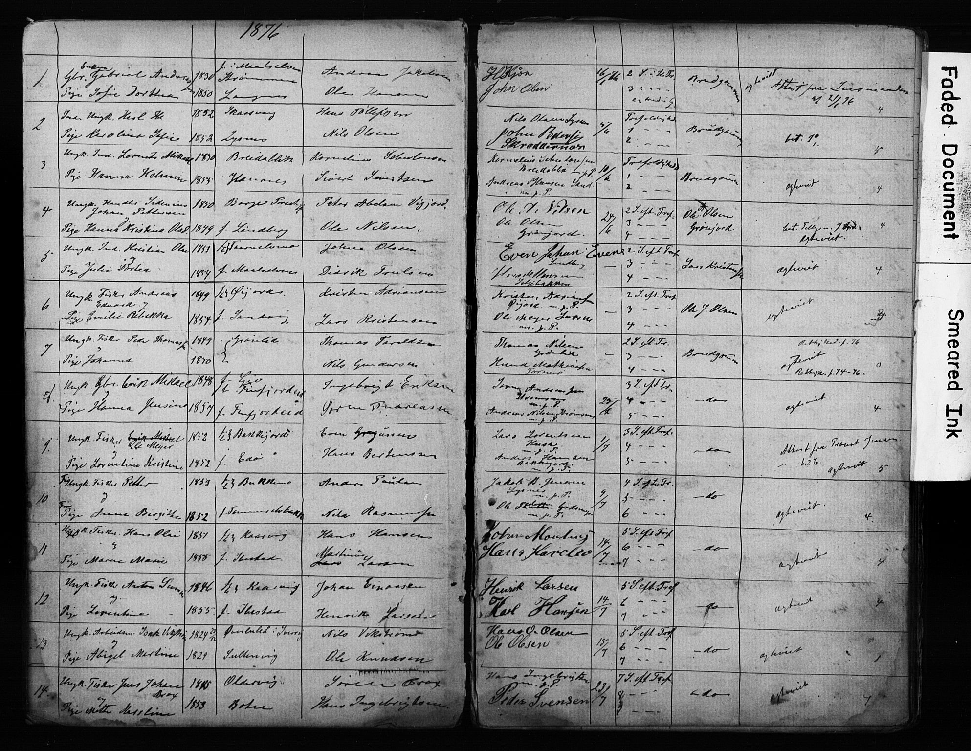 Lenvik sokneprestembete, SATØ/S-1310/I/Ie/L0095: Banns register no. 95, 1868-1890
