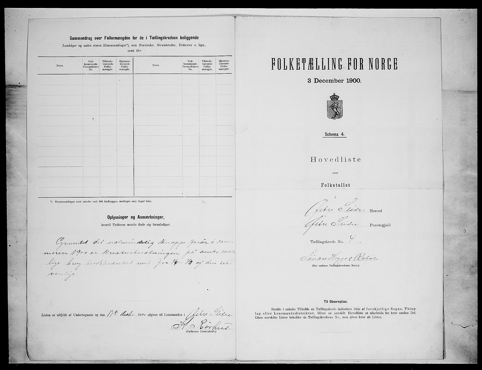 SAH, 1900 census for Øystre Slidre, 1900, p. 20