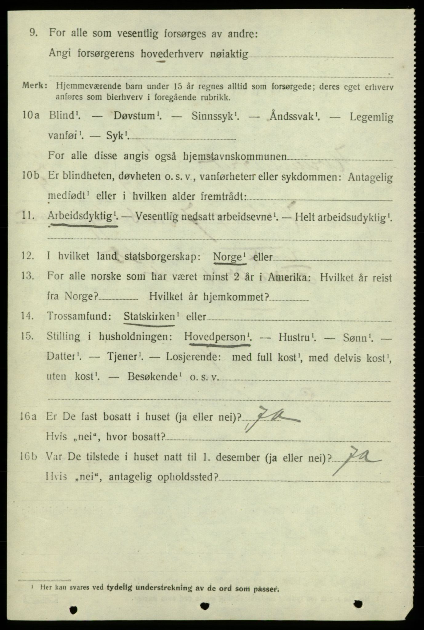 SAB, 1920 census for Kvinnherad, 1920, p. 7303