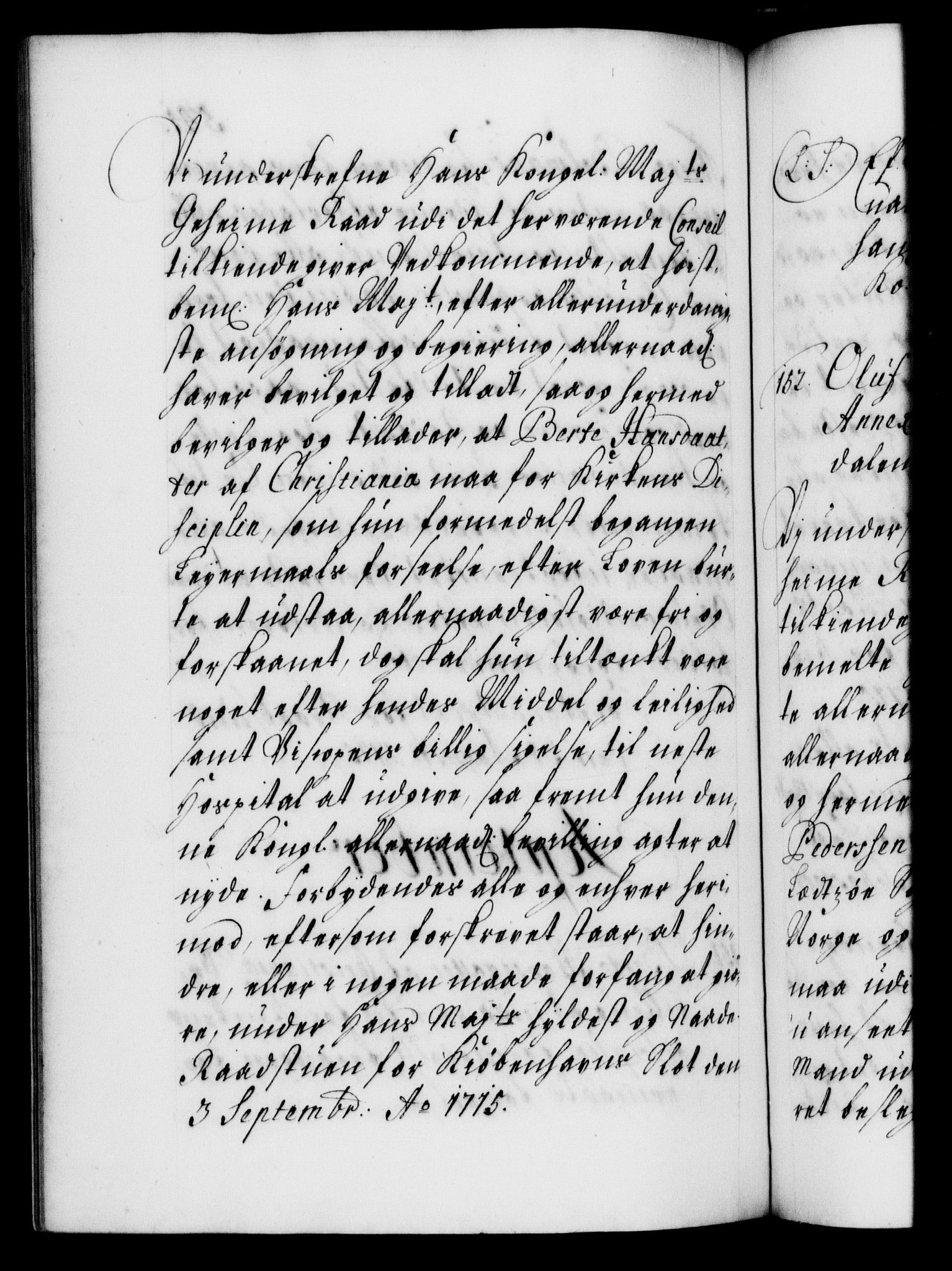 Danske Kanselli 1572-1799, AV/RA-EA-3023/F/Fc/Fca/Fcaa/L0021: Norske registre, 1712-1715, p. 541b