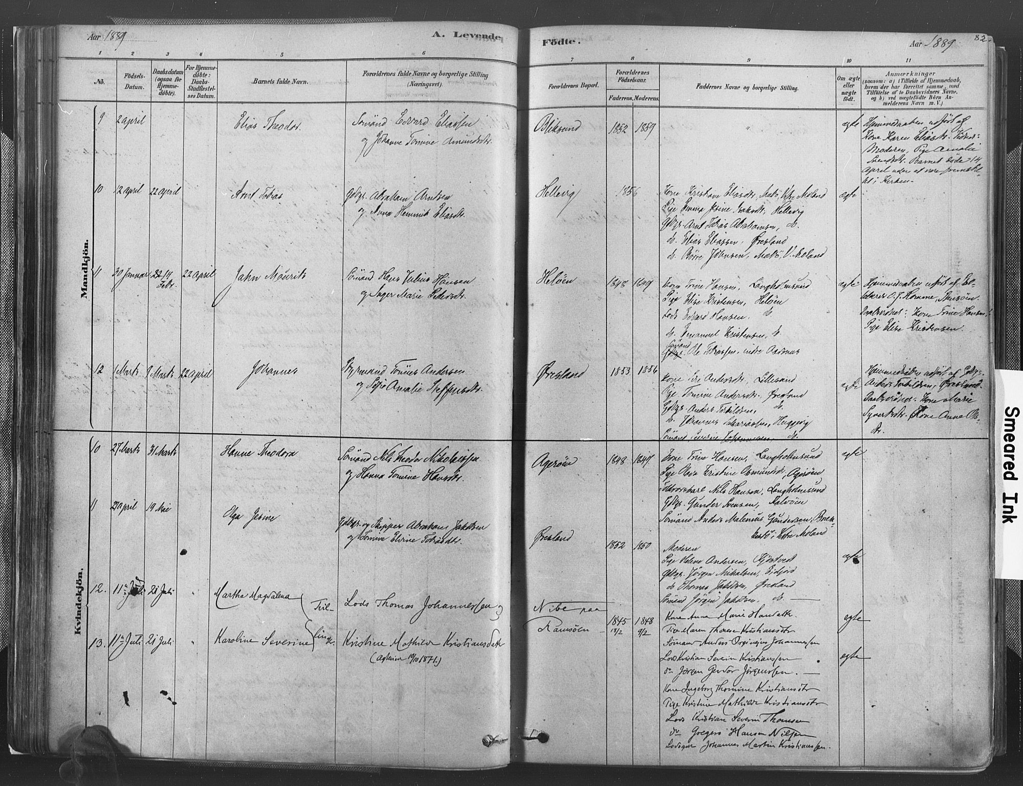 Høvåg sokneprestkontor, AV/SAK-1111-0025/F/Fa/L0005: Parish register (official) no. A 5, 1878-1893, p. 82