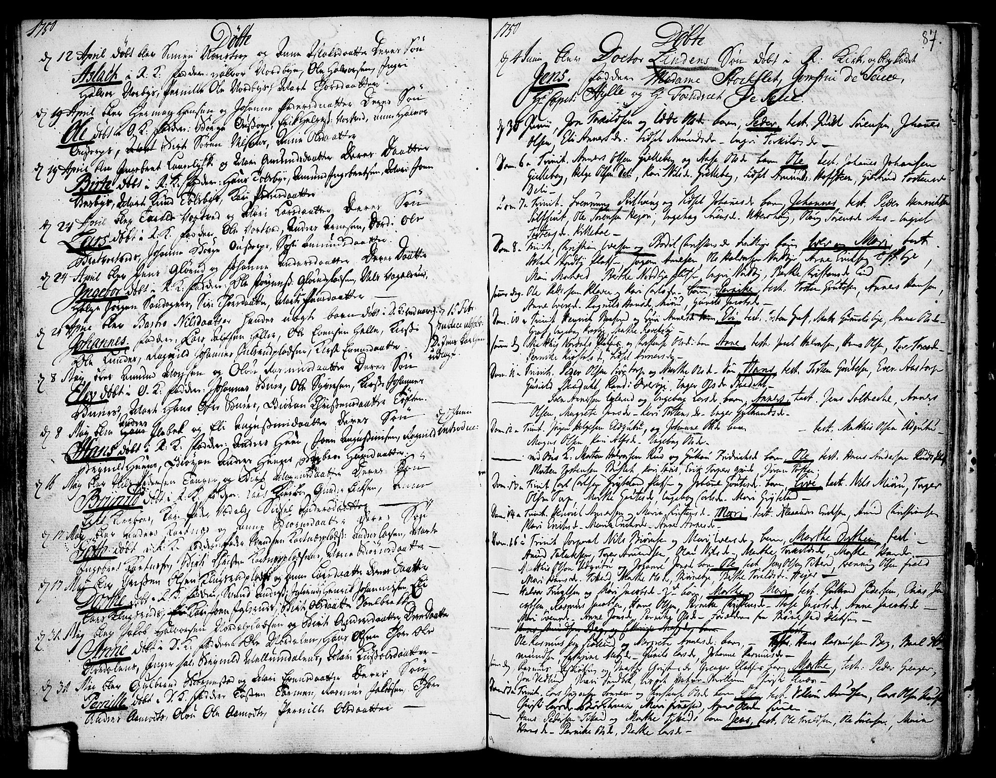 Rakkestad prestekontor Kirkebøker, AV/SAO-A-2008/F/Fa/L0002: Parish register (official) no. I 2, 1741-1751, p. 87