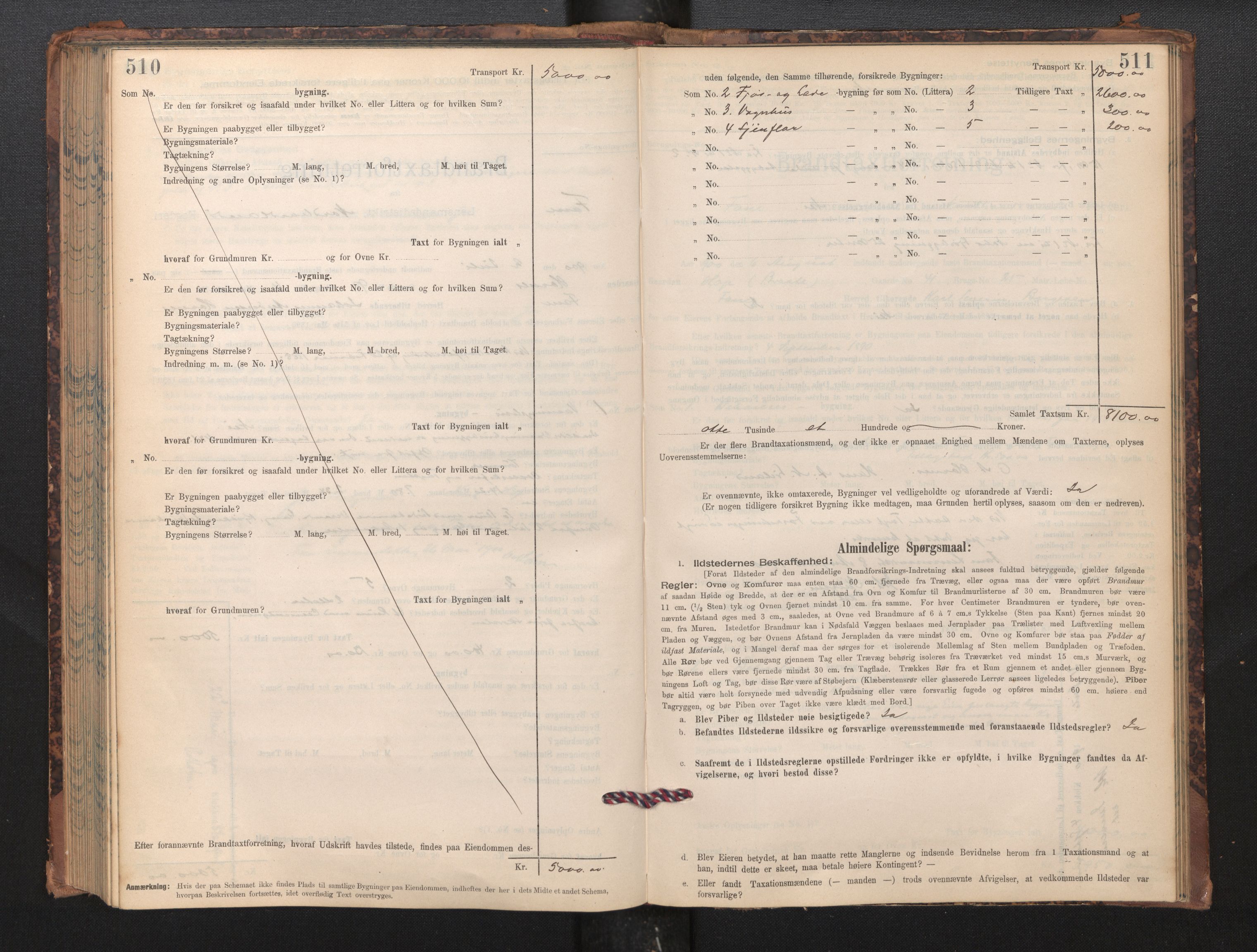 Lensmannen i Fana, AV/SAB-A-31801/0012/L0017: Branntakstprotokoll skjematakst, 1898-1903, p. 510-511