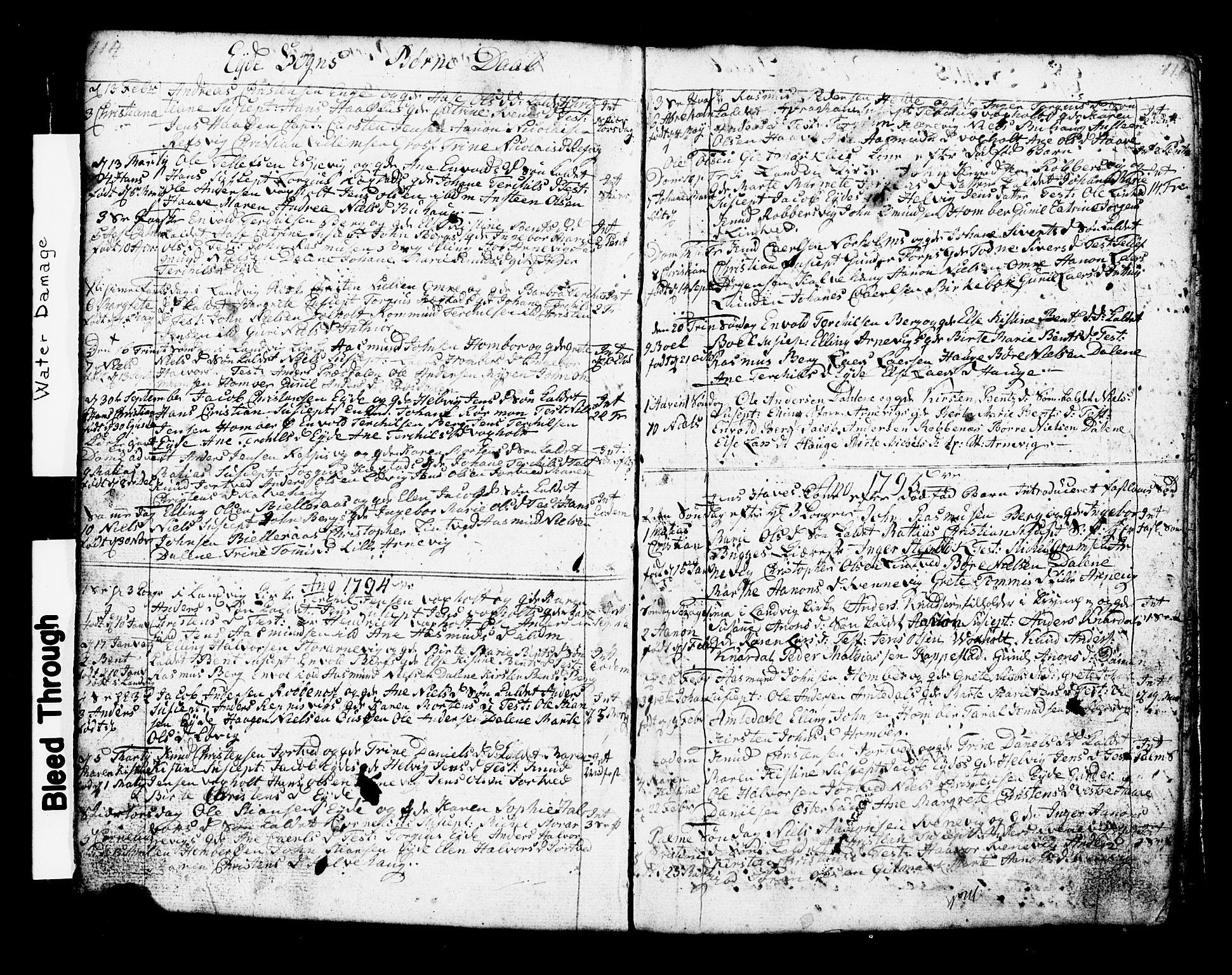 Hommedal sokneprestkontor, AV/SAK-1111-0023/F/Fb/Fbb/L0002: Parish register (copy) no. B 2 /2, 1791-1817, p. 114-115