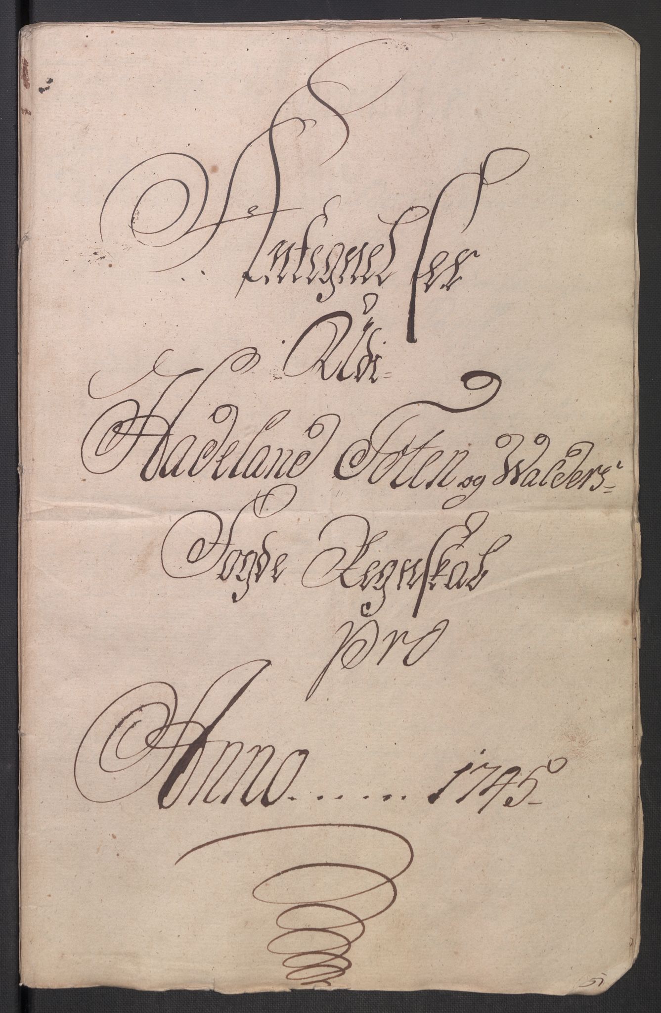 Rentekammeret inntil 1814, Reviderte regnskaper, Fogderegnskap, RA/EA-4092/R18/L1345: Fogderegnskap Hadeland, Toten og Valdres, 1745-1746, p. 313