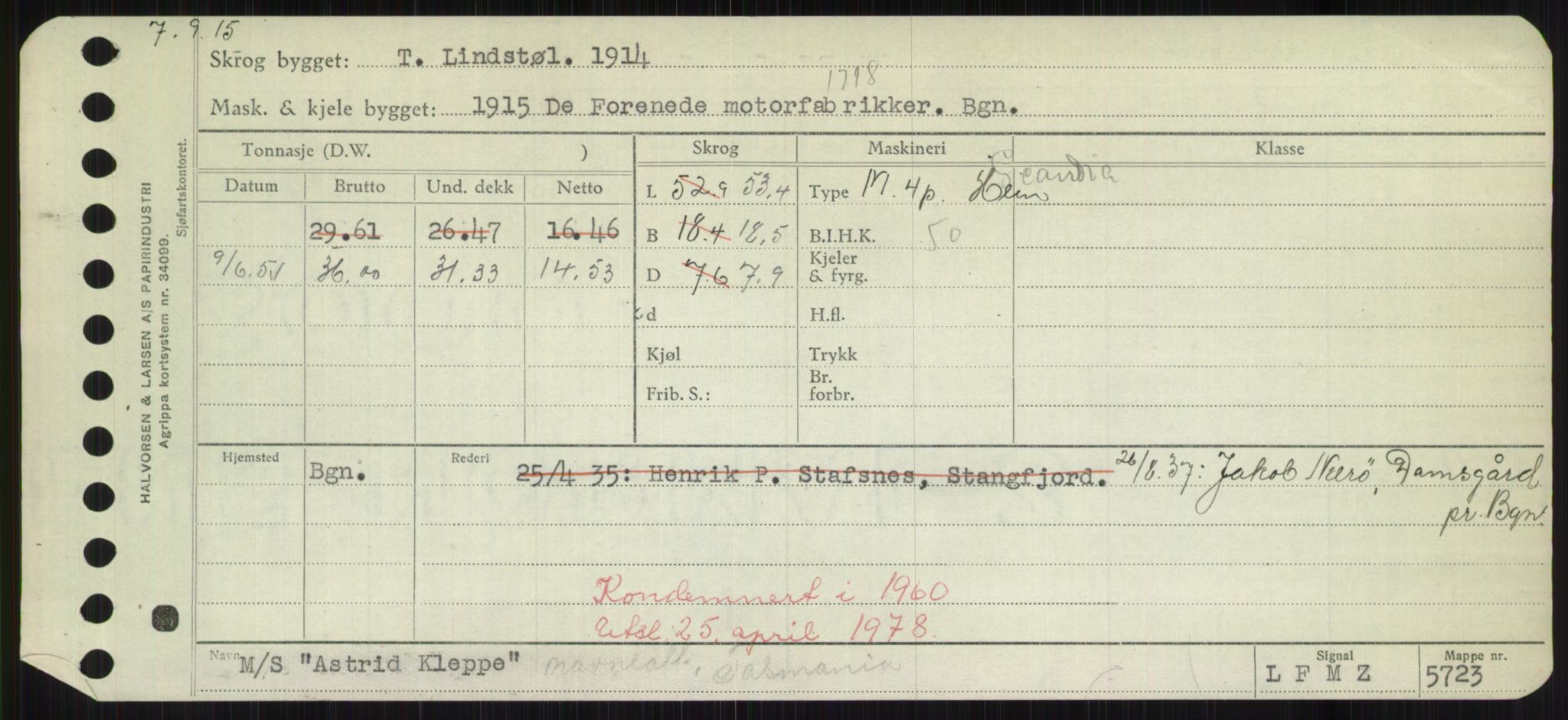 Sjøfartsdirektoratet med forløpere, Skipsmålingen, RA/S-1627/H/Hd/L0002: Fartøy, Apa-Axe, p. 337