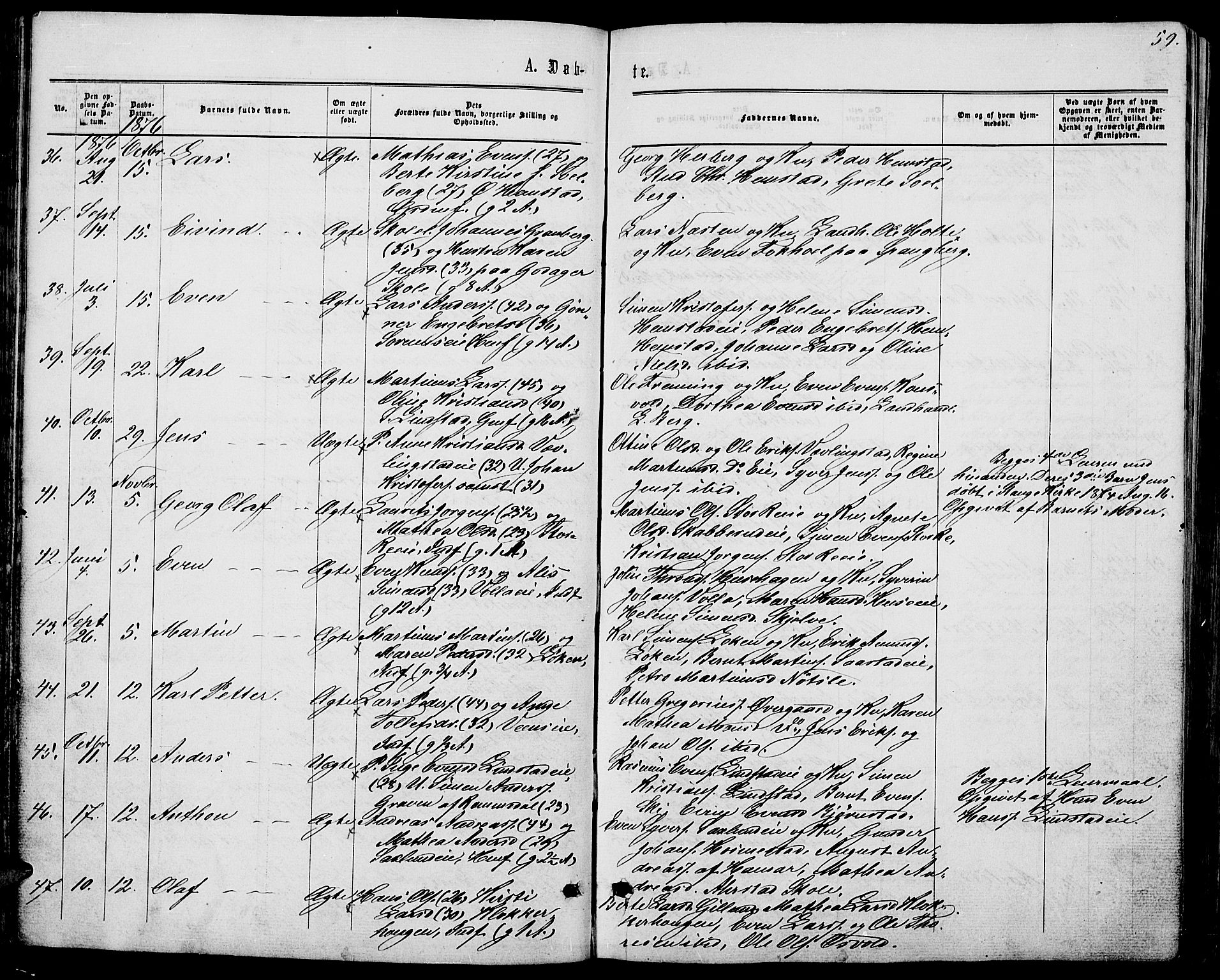 Stange prestekontor, AV/SAH-PREST-002/L/L0006: Parish register (copy) no. 6, 1864-1882, p. 59
