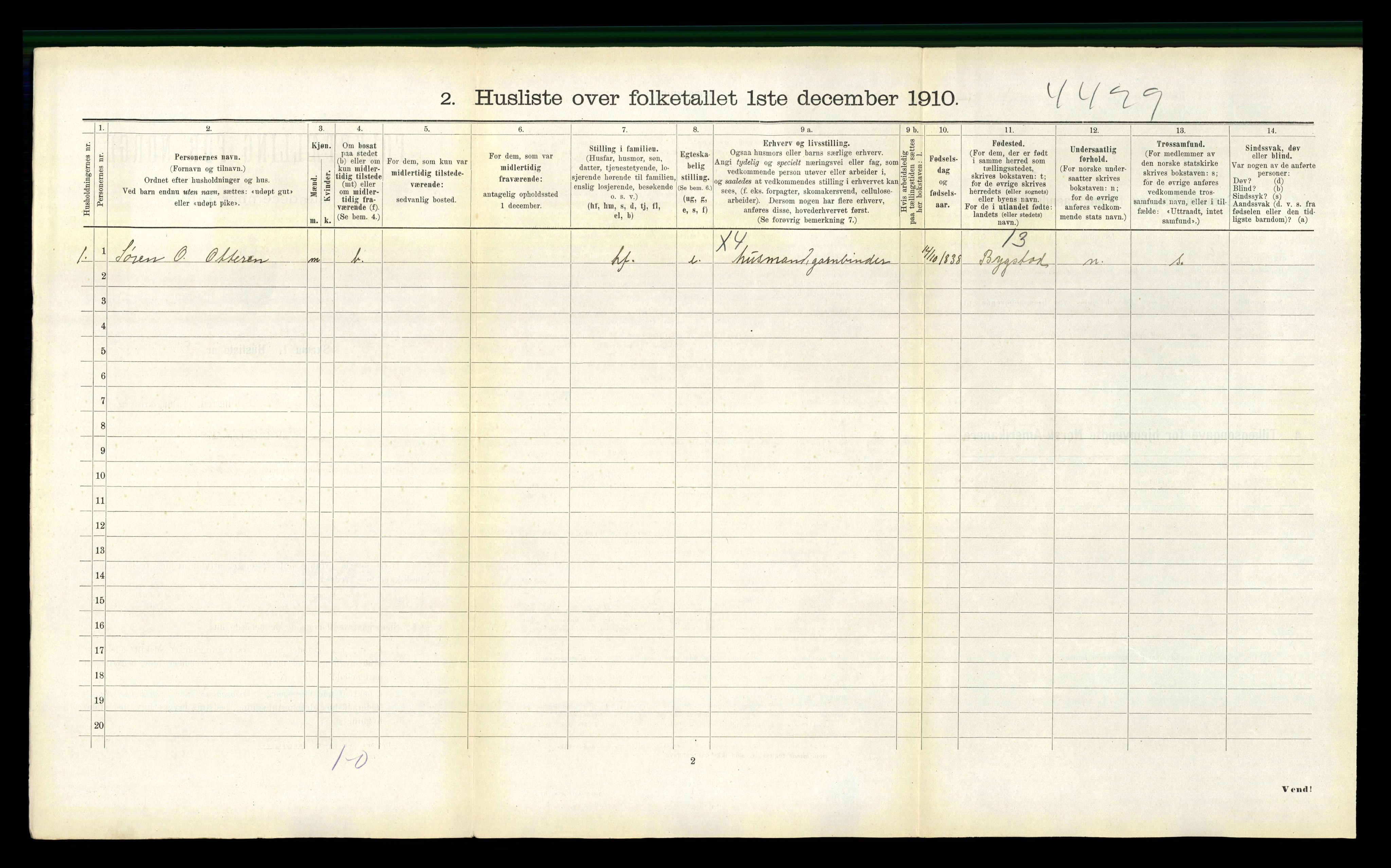 RA, 1910 census for Davik, 1910, p. 395