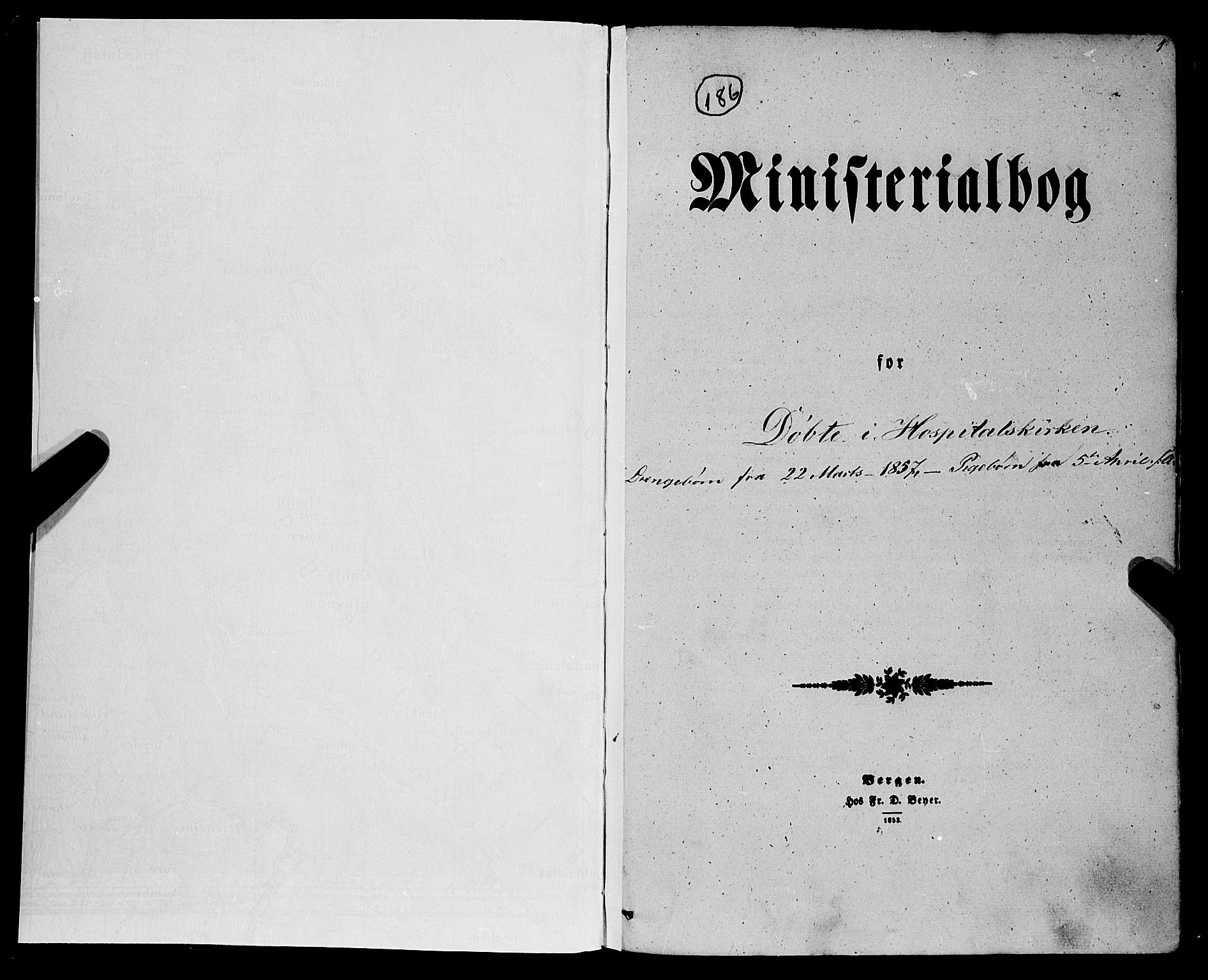 St. Jørgens hospital og Årstad sokneprestembete, SAB/A-99934: Parish register (official) no. A 5, 1857-1869, p. 1
