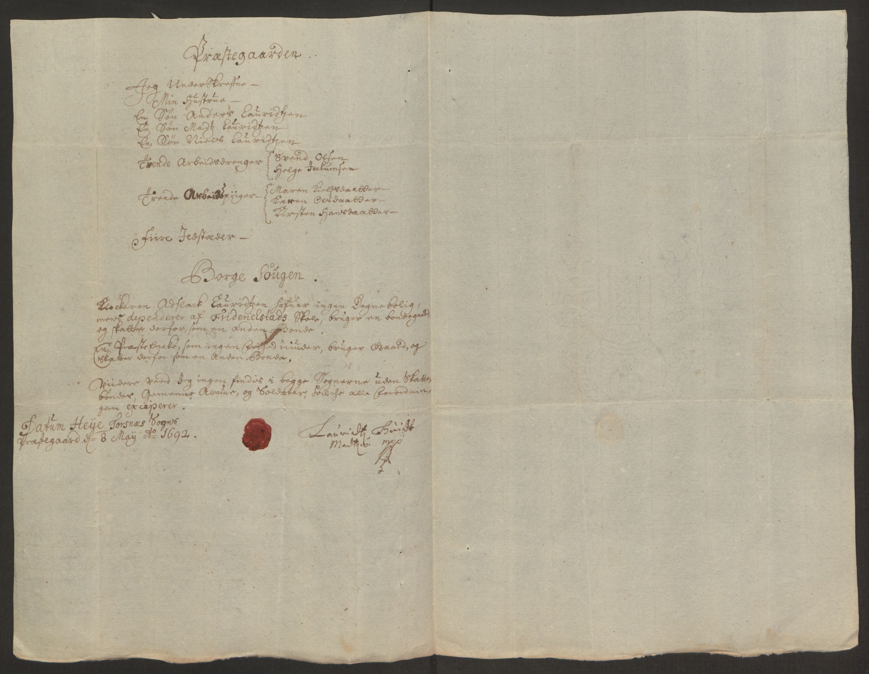 Rentekammeret inntil 1814, Reviderte regnskaper, Fogderegnskap, AV/RA-EA-4092/R03/L0120: Fogderegnskap Onsøy, Tune, Veme og Åbygge fogderi, 1692-1693, p. 174