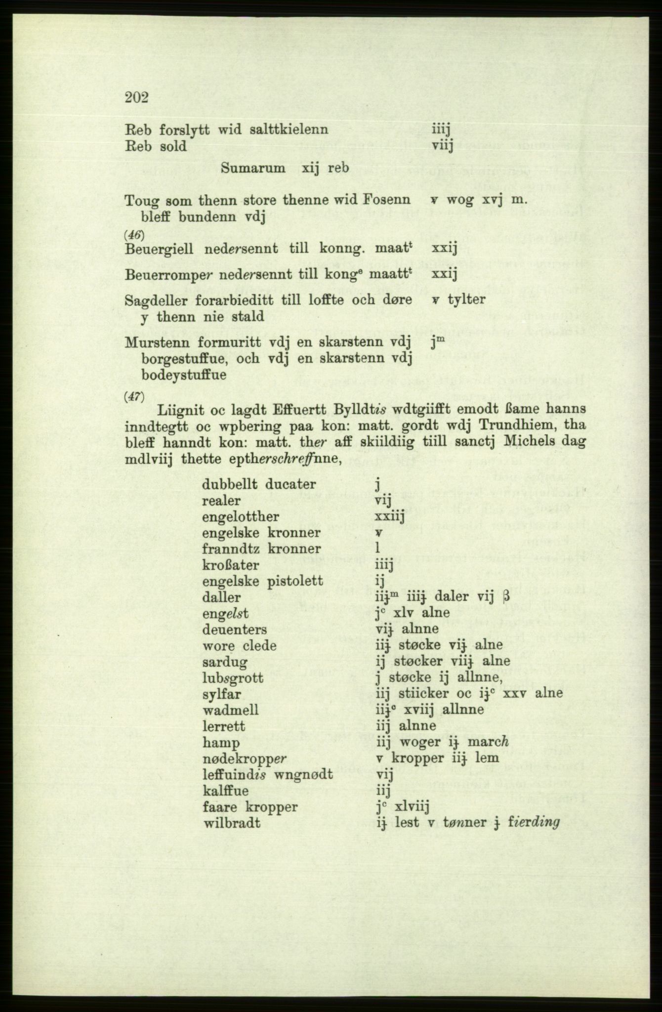 Publikasjoner utgitt av Arkivverket, PUBL/PUBL-001/C/0006: Bind 6: Rekneskapsbøker for Trondheims len 1548-1549 og 1557-1559, 1548-1559, p. 202