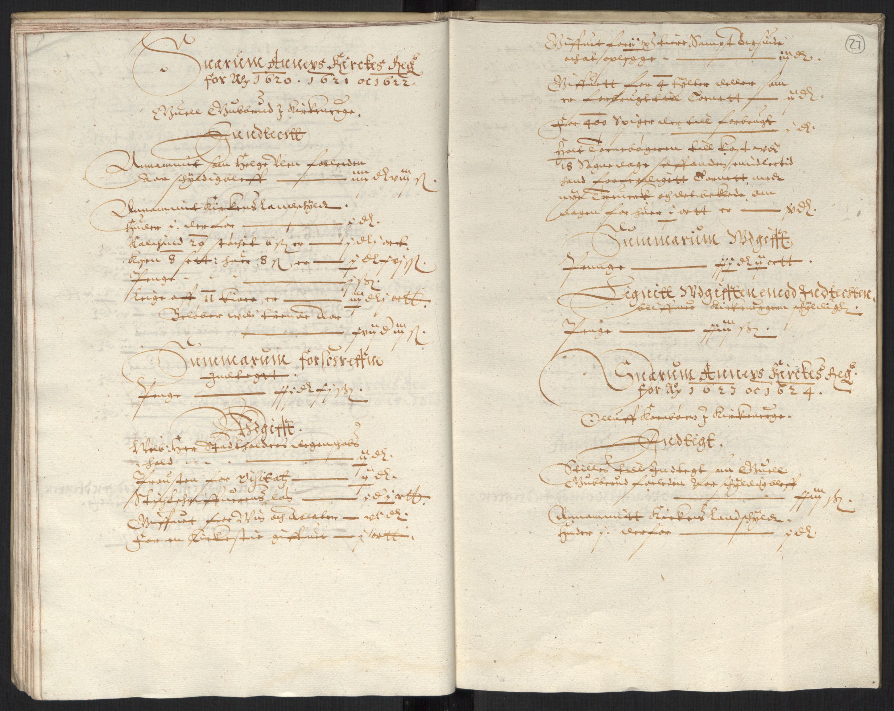 Rentekammeret inntil 1814, Reviderte regnskaper, Kirkeregnskap, AV/RA-EA-4067/Ra/L0004/0004: Kirkeregnskap / Noen resterende kirkeregnskaper for Oslo stift i Jens Juels tid, 1615-1628, p. 26b-27a