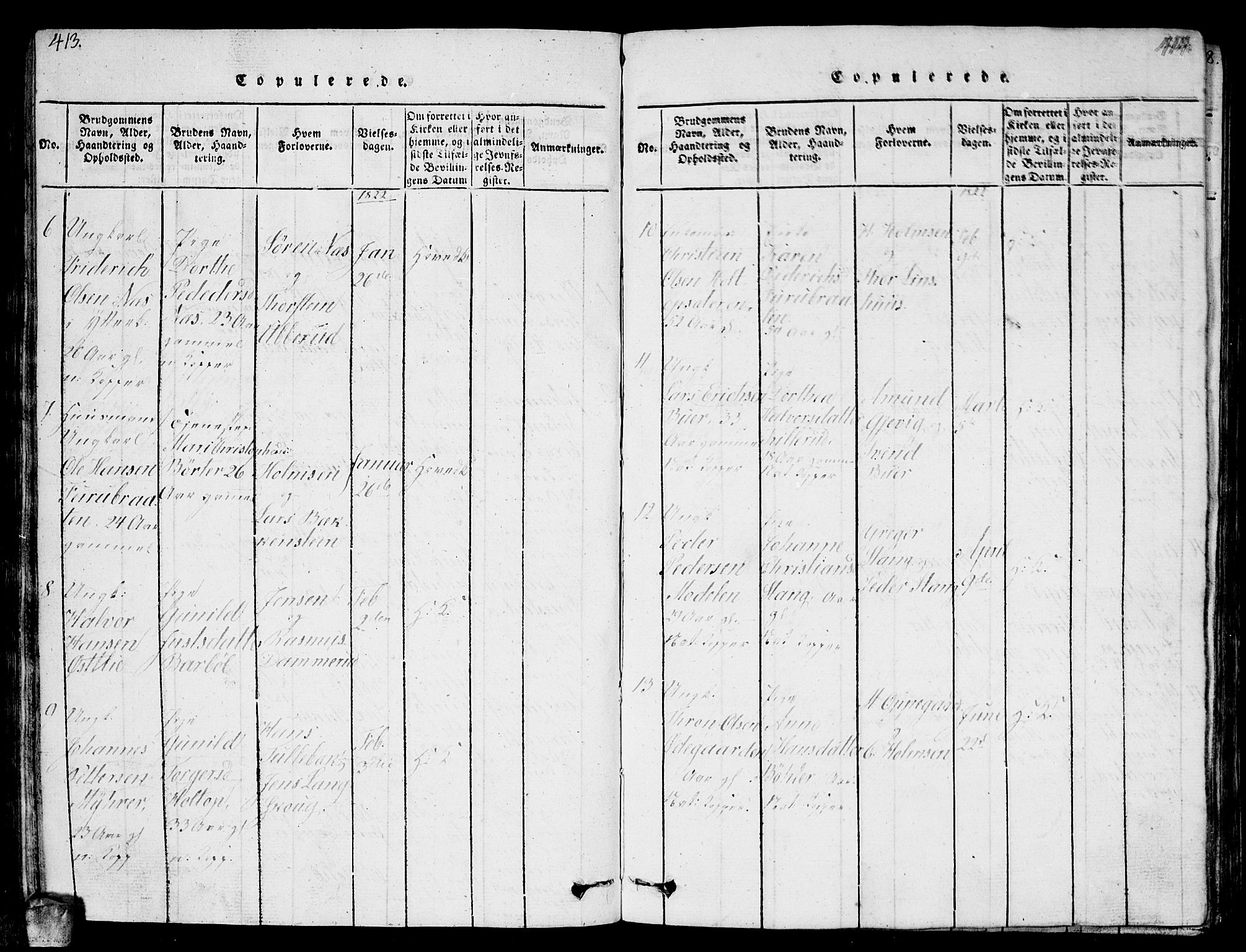 Enebakk prestekontor Kirkebøker, SAO/A-10171c/G/Ga/L0001: Parish register (copy) no. I 1, 1815-1833, p. 413-414