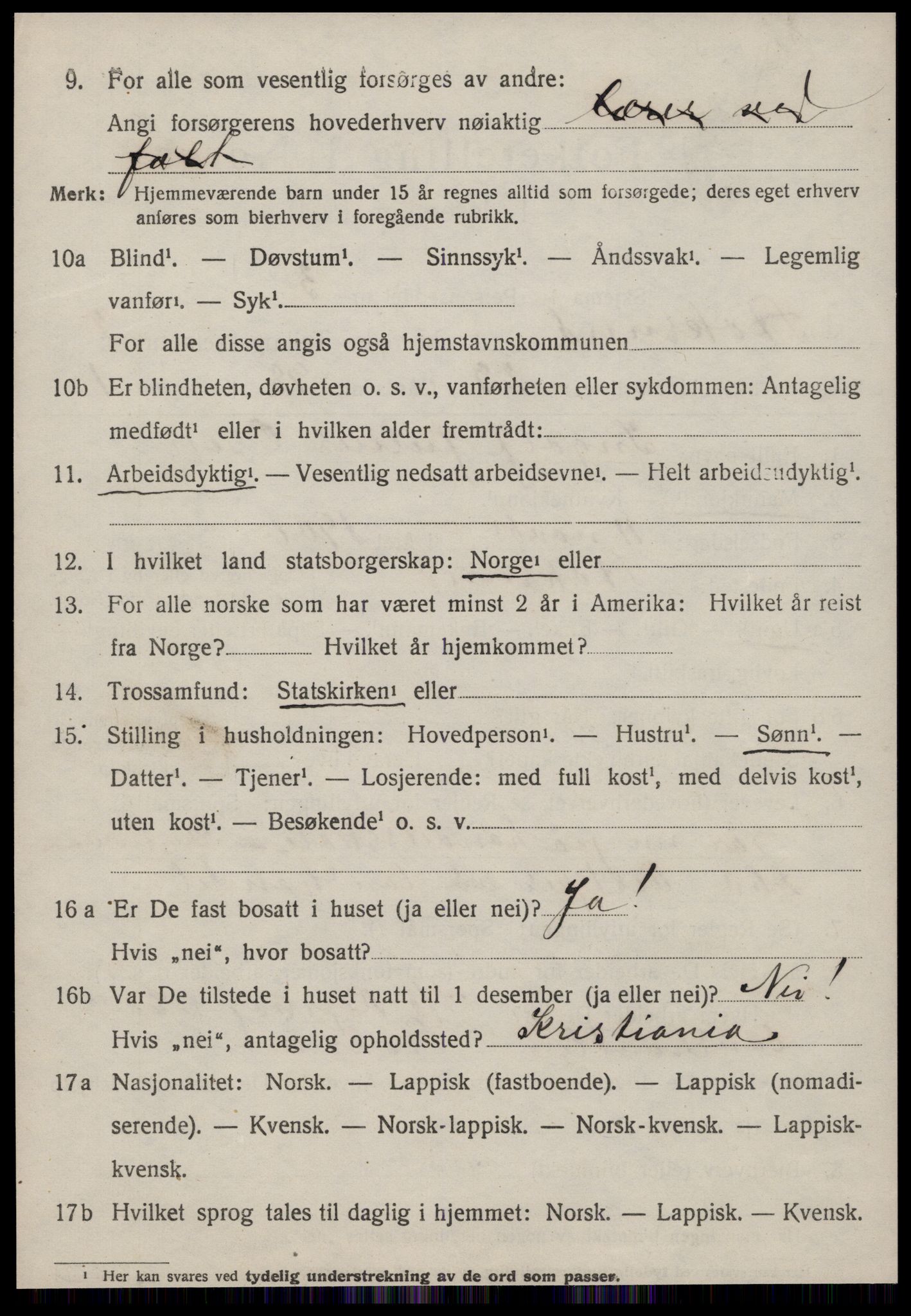 SAT, 1920 census for Stoksund, 1920, p. 1453