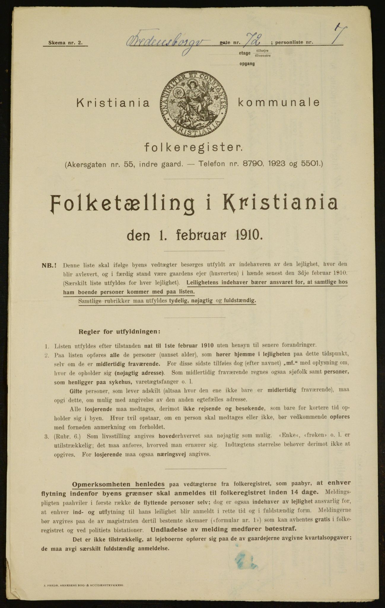 OBA, Municipal Census 1910 for Kristiania, 1910, p. 24964