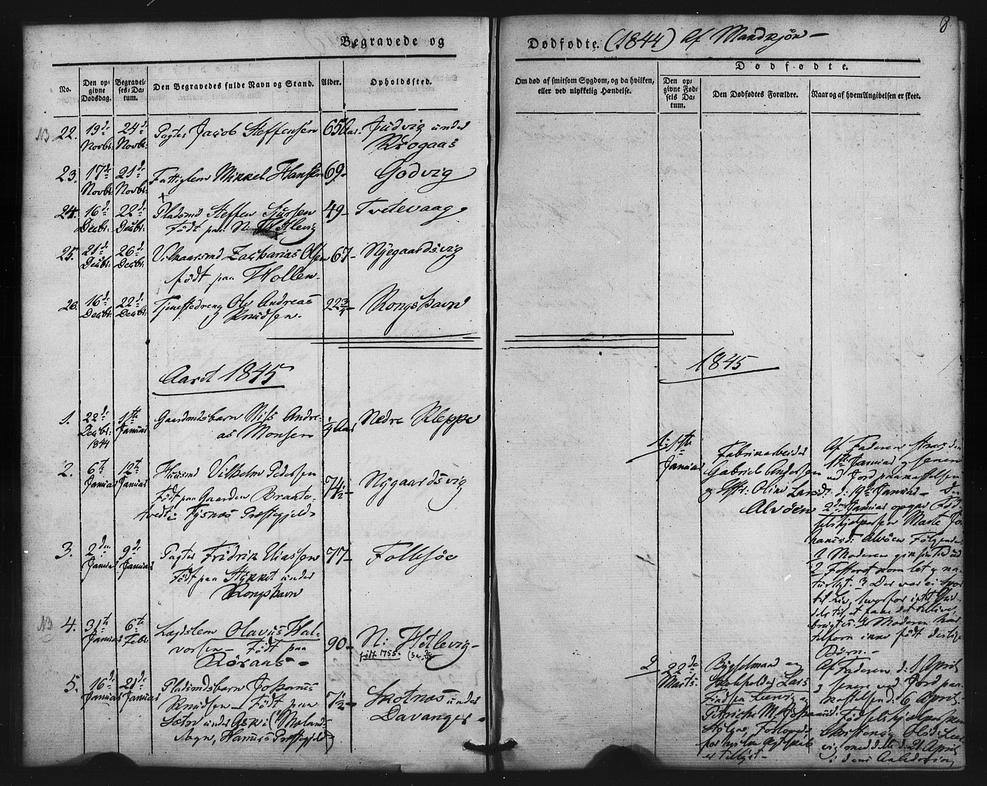 Askøy Sokneprestembete, SAB/A-74101/H/Ha/Haa/Haaa/L0007: Parish register (official) no. A 7, 1842-1852, p. 8