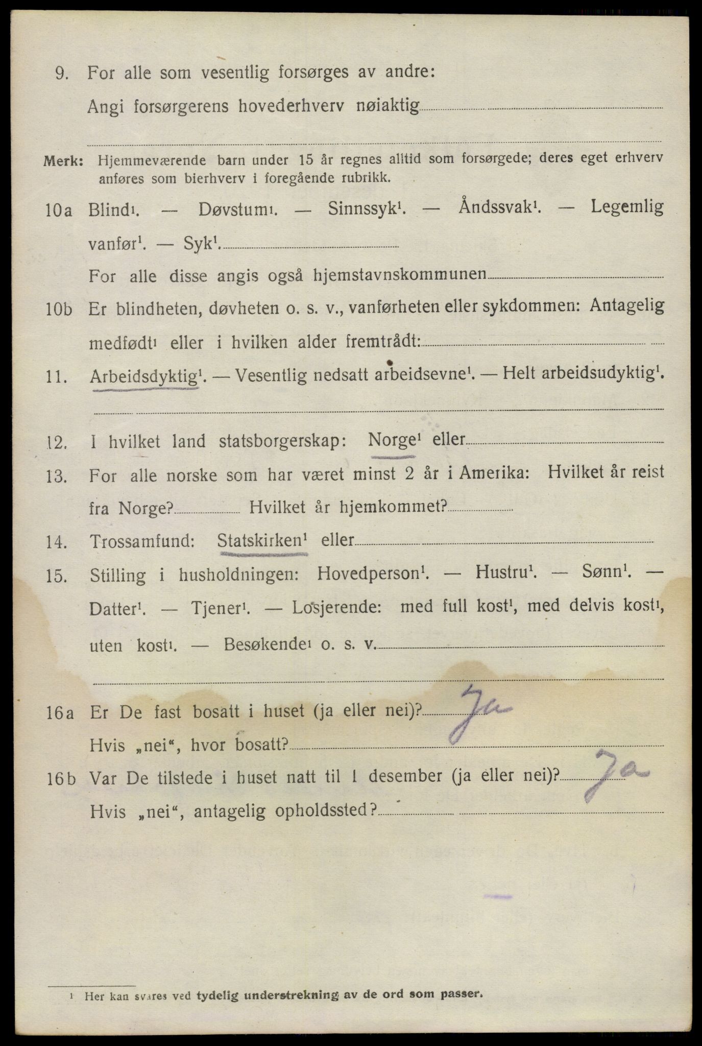 SAO, 1920 census for Bærum, 1920, p. 25421