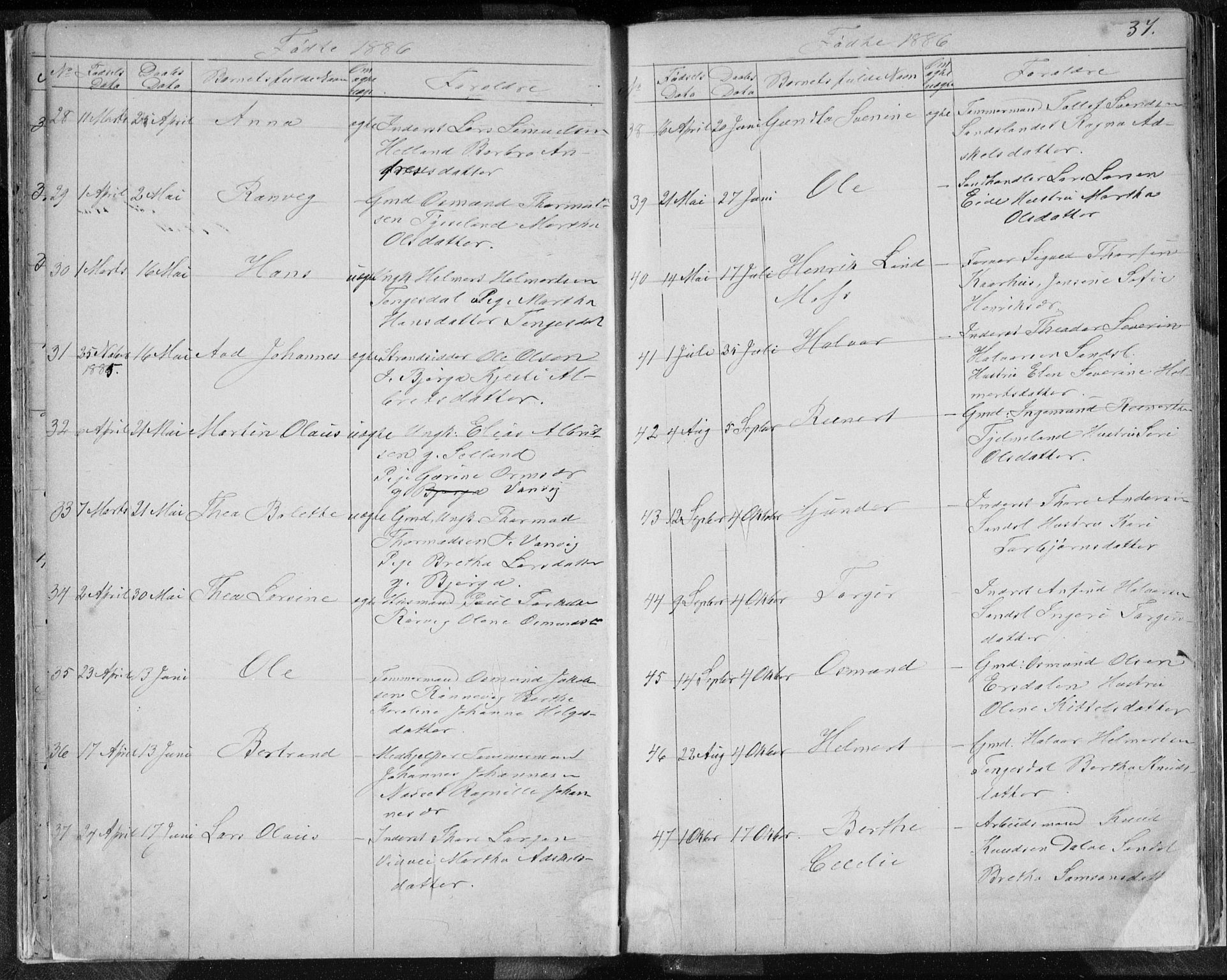 Sand sokneprestkontor, AV/SAST-A-101848/01/IV/L0003: Parish register (copy) no. B 3, 1872-1935, p. 37