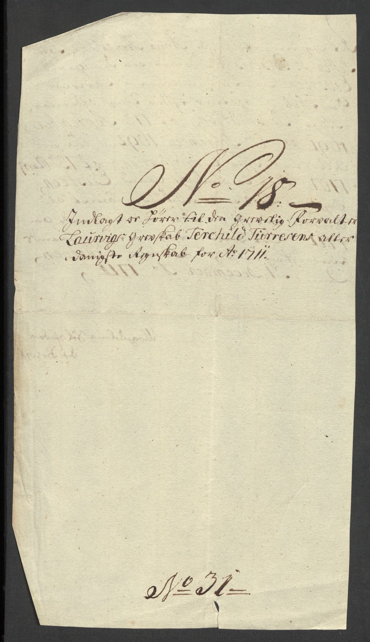 Rentekammeret inntil 1814, Reviderte regnskaper, Fogderegnskap, AV/RA-EA-4092/R33/L1983: Fogderegnskap Larvik grevskap, 1711, p. 239