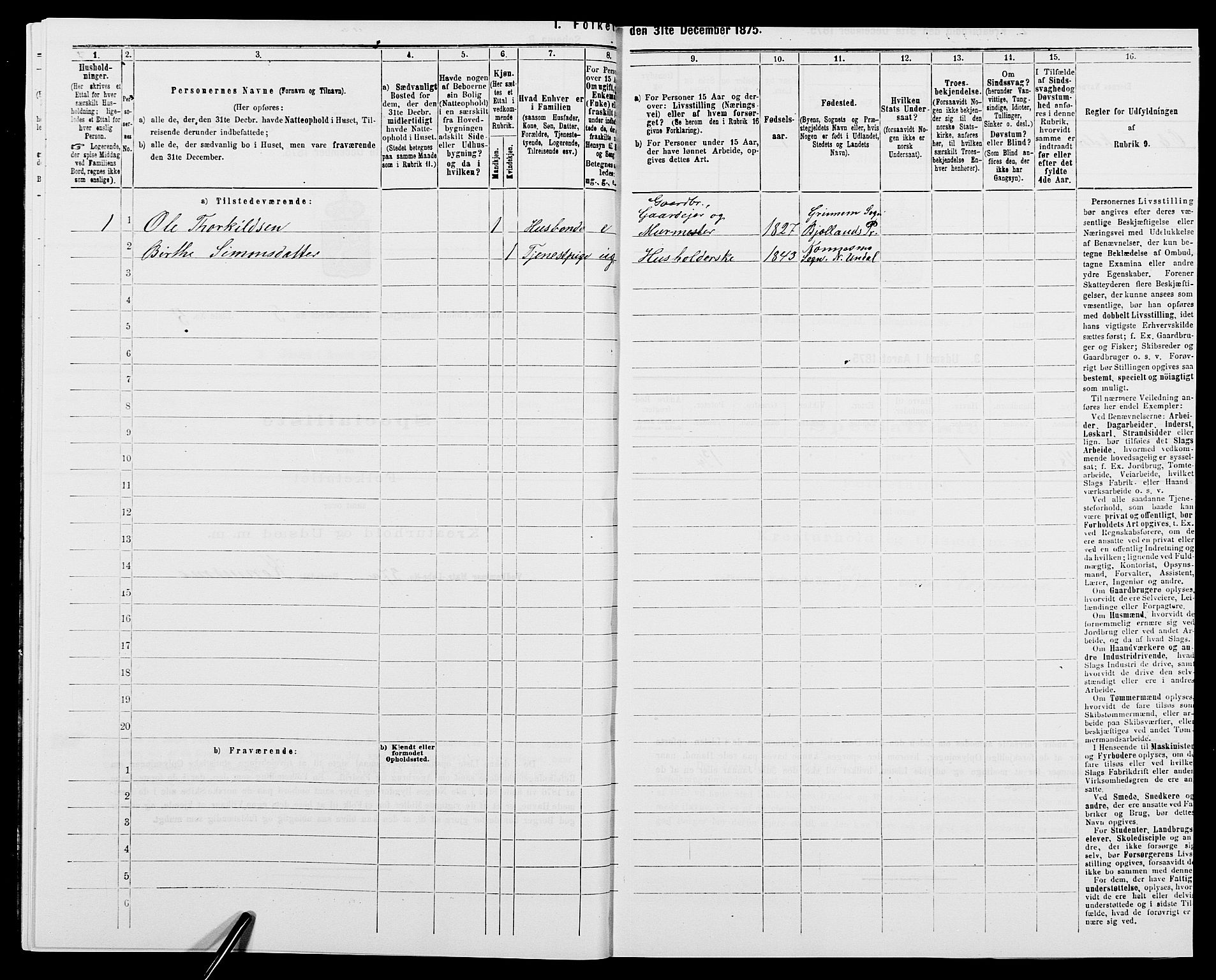 SAK, 1875 census for 1028P Nord-Audnedal, 1875, p. 459