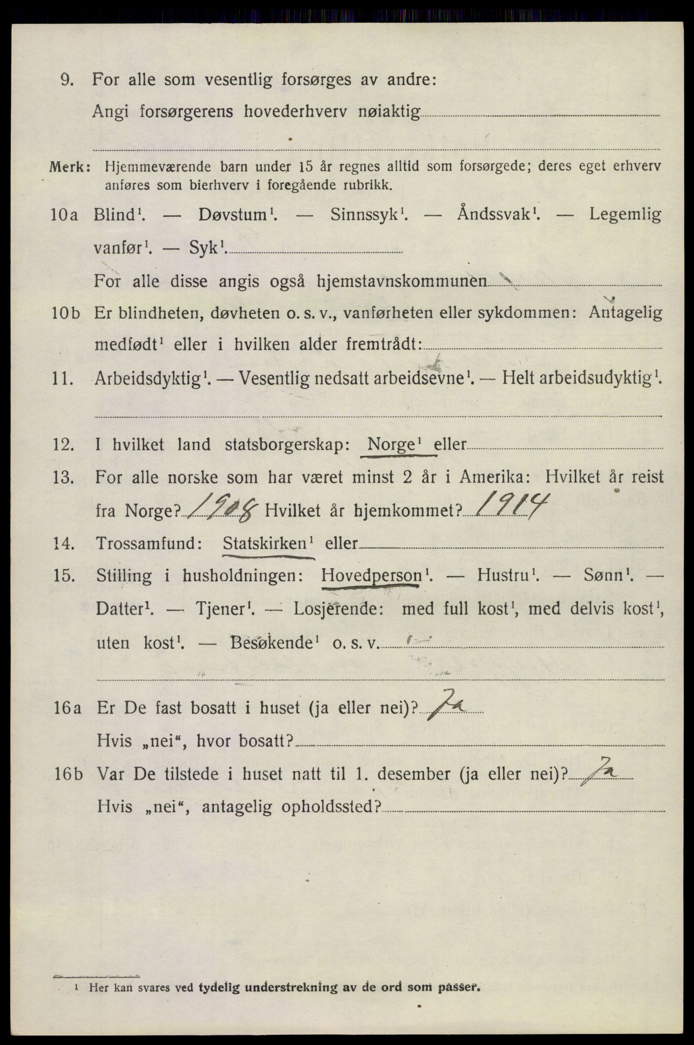 SAKO, 1920 census for Sandeherred, 1920, p. 8651