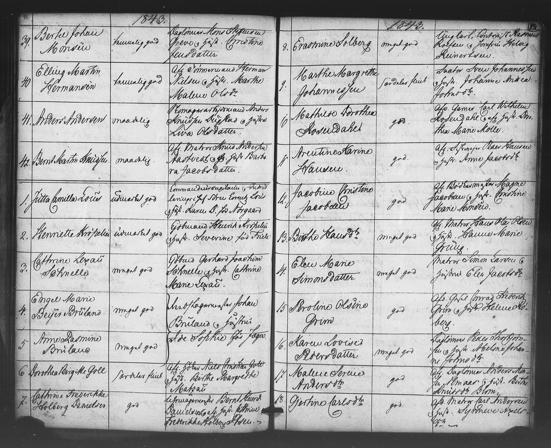 Korskirken sokneprestembete, AV/SAB-A-76101/H/Haa/L0066: Curate's parish register no. A 1, 1826-1843, p. 82