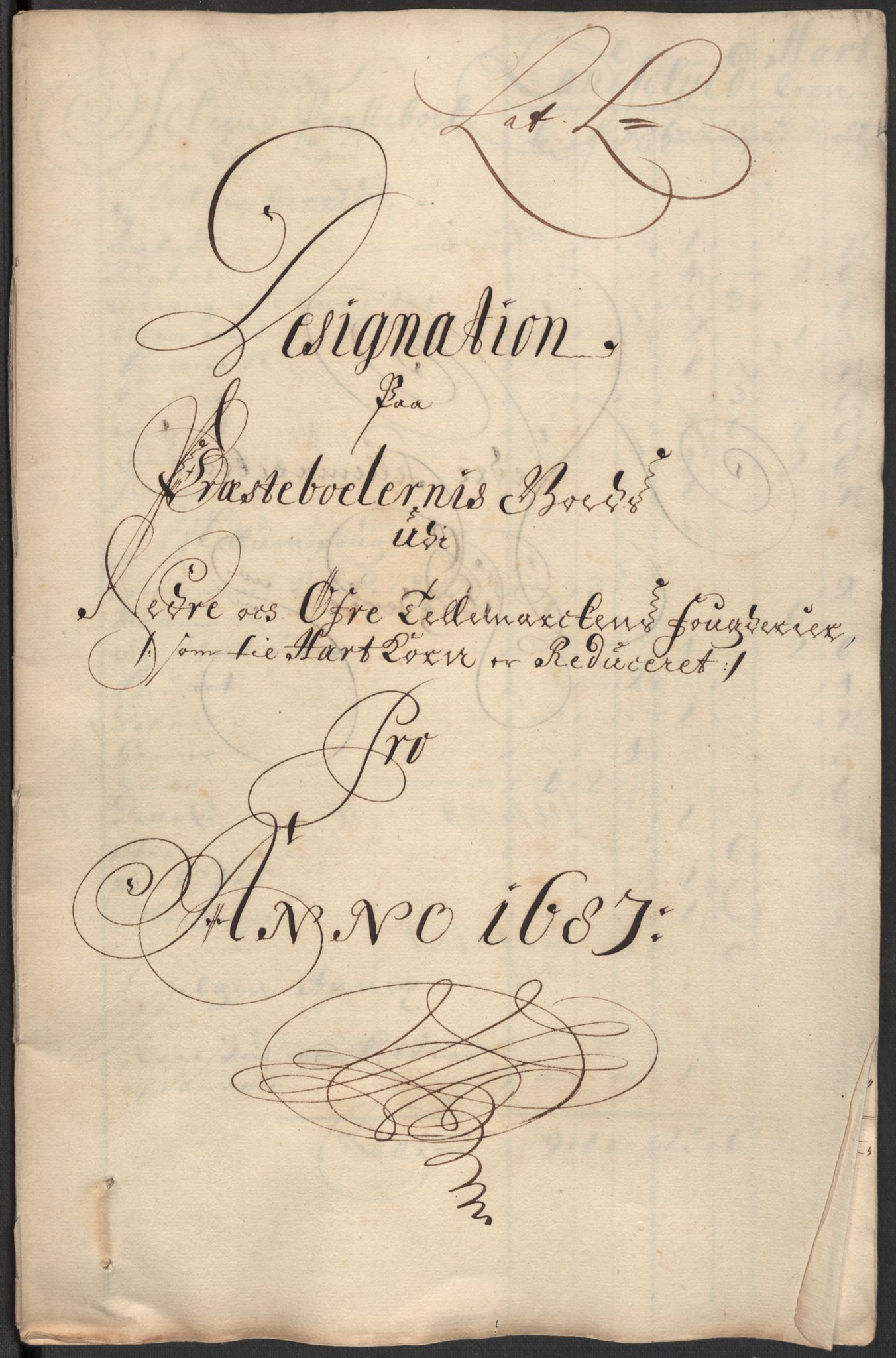 Rentekammeret inntil 1814, Reviderte regnskaper, Fogderegnskap, RA/EA-4092/R35/L2086: Fogderegnskap Øvre og Nedre Telemark, 1687-1689, p. 177