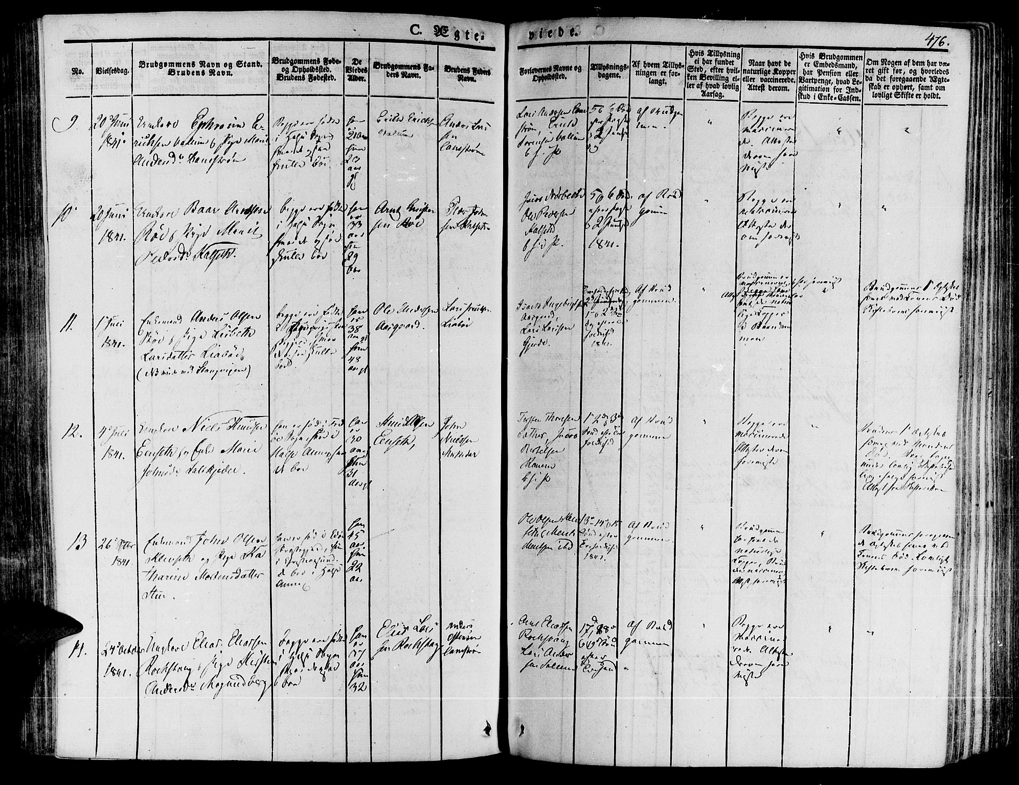 Ministerialprotokoller, klokkerbøker og fødselsregistre - Møre og Romsdal, AV/SAT-A-1454/592/L1025: Parish register (official) no. 592A03 /2, 1831-1849, p. 476