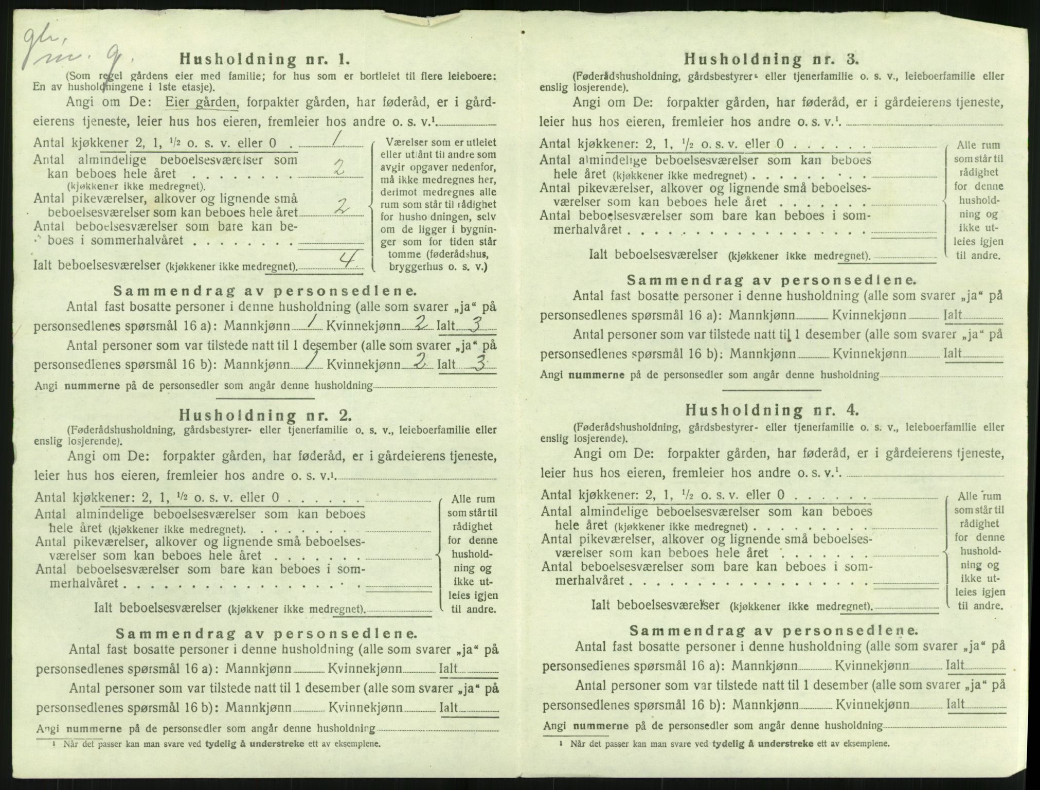 SAK, 1920 census for Dypvåg, 1920, p. 1304