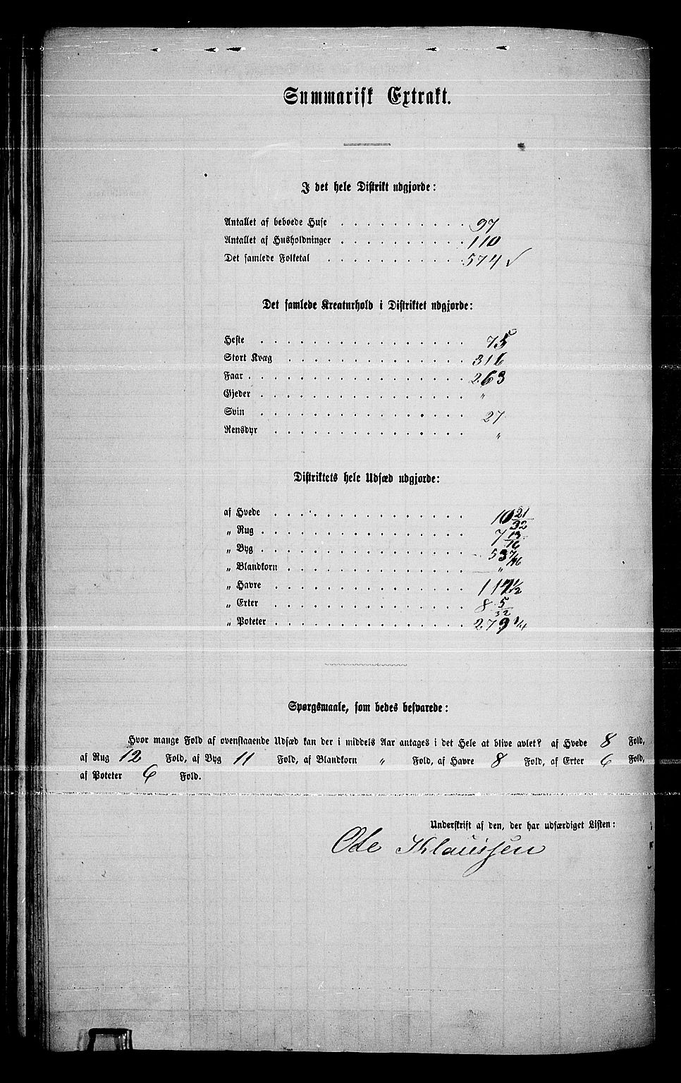 RA, 1865 census for Lier, 1865, p. 126