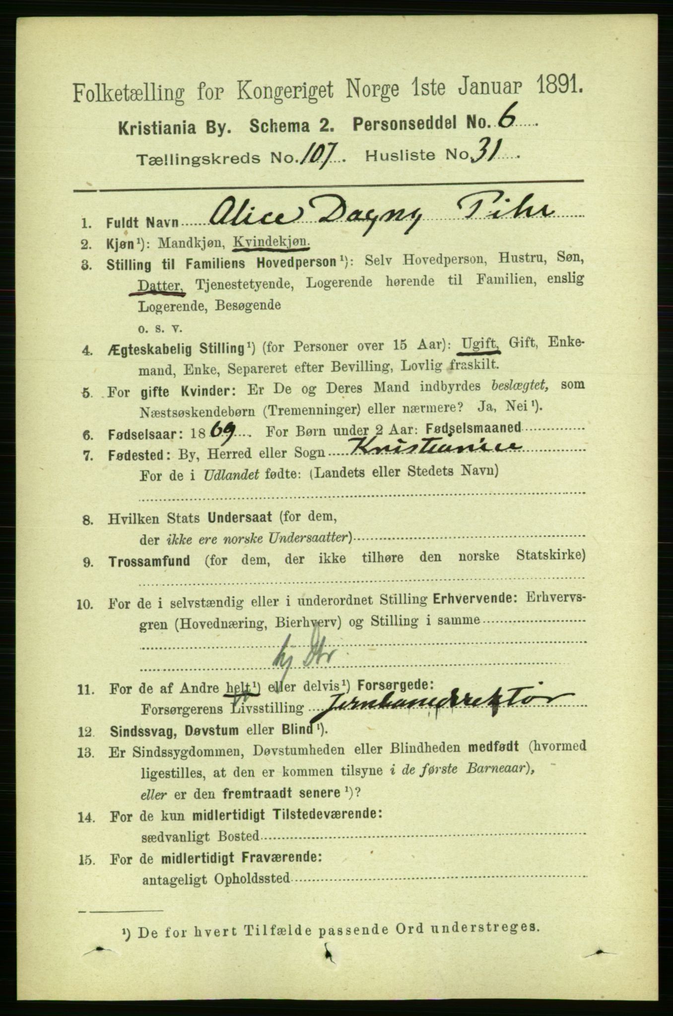 RA, 1891 census for 0301 Kristiania, 1891, p. 55110