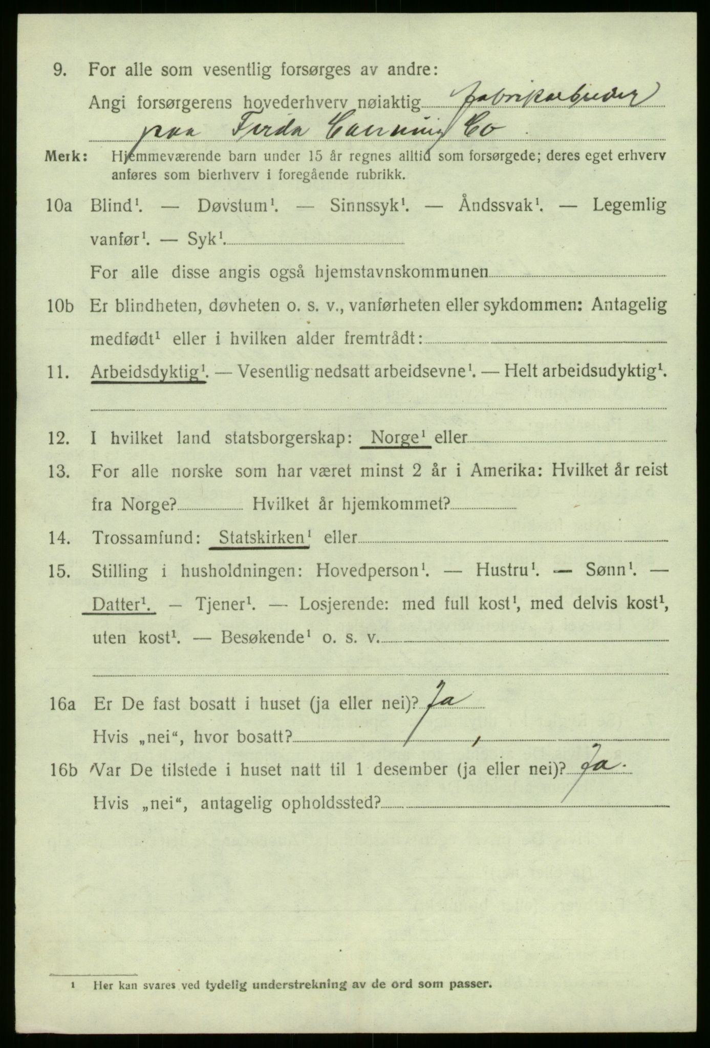 SAB, 1920 census for Sør-Vågsøy, 1920, p. 1037