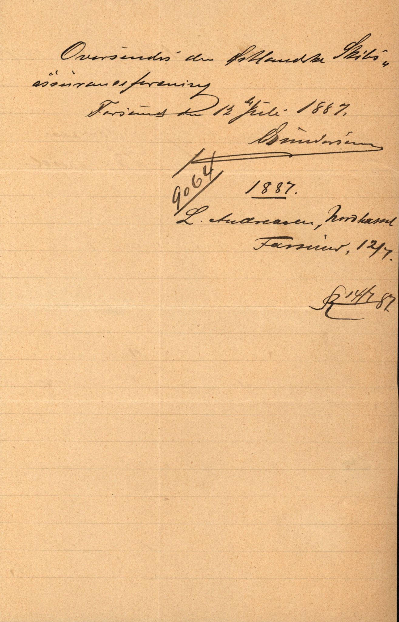 Pa 63 - Østlandske skibsassuranceforening, VEMU/A-1079/G/Ga/L0020/0003: Havaridokumenter / Anton, Diamant, Templar, Finn, Eliezer, Arctic, 1887, p. 282