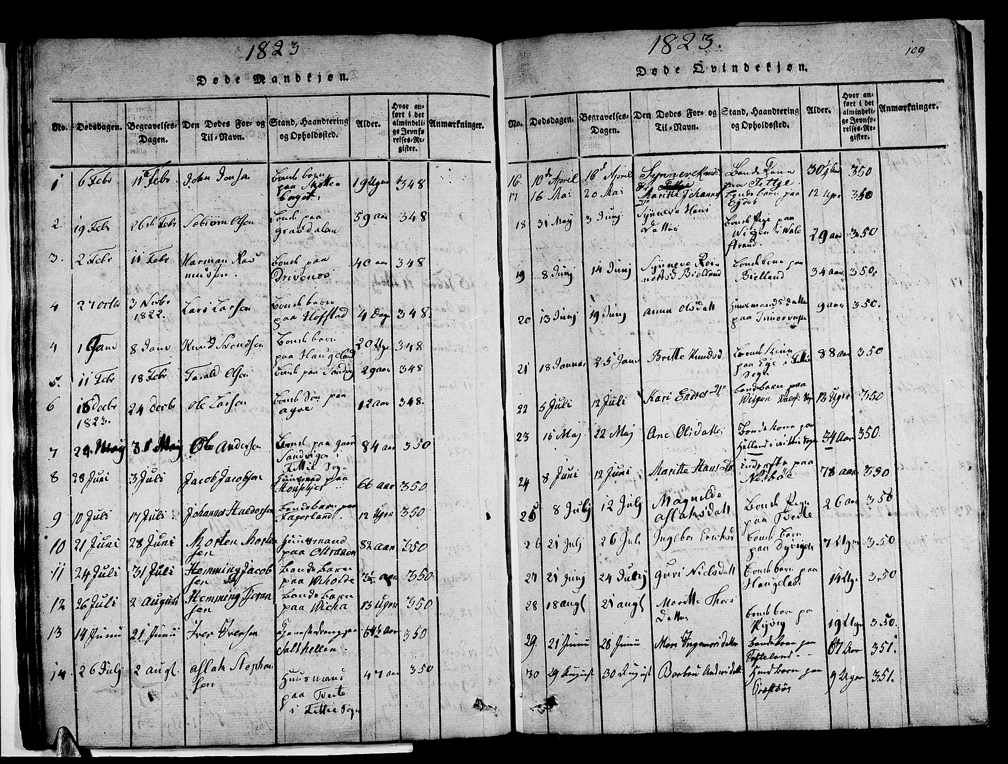 Stord sokneprestembete, SAB/A-78201/H/Haa: Parish register (official) no. A 5, 1816-1825, p. 109