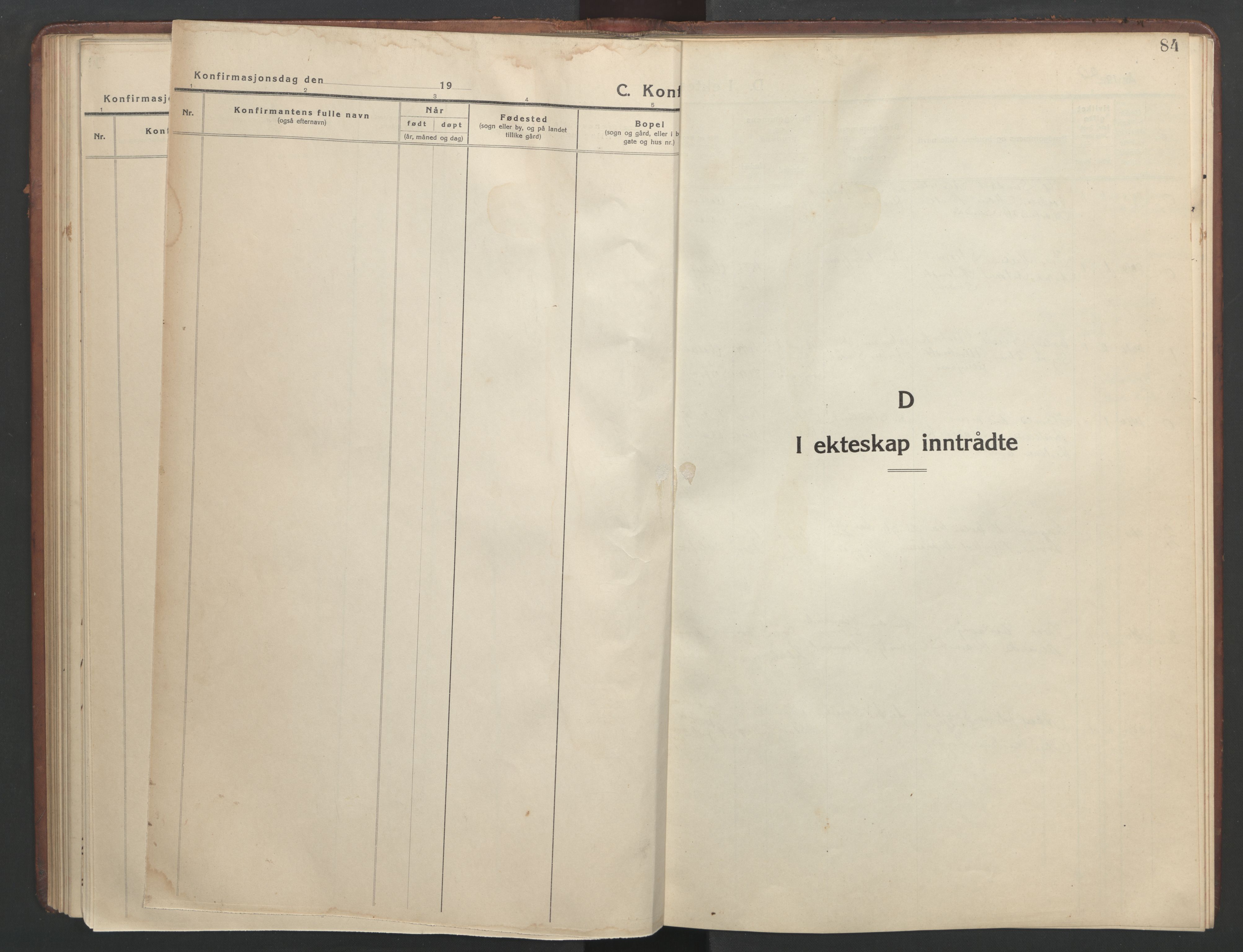 Ministerialprotokoller, klokkerbøker og fødselsregistre - Sør-Trøndelag, SAT/A-1456/634/L0544: Parish register (copy) no. 634C06, 1927-1948, p. 84