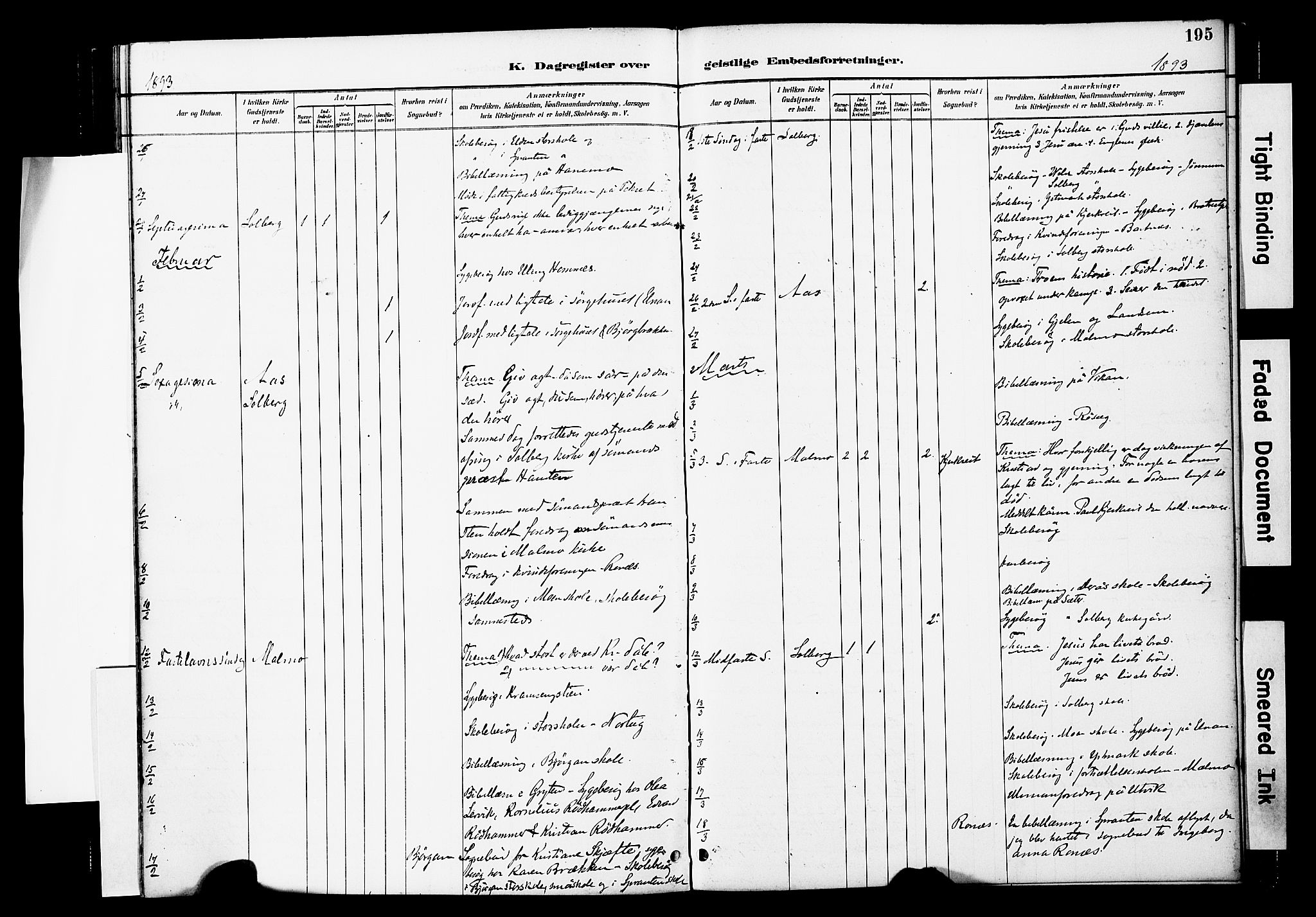 Ministerialprotokoller, klokkerbøker og fødselsregistre - Nord-Trøndelag, SAT/A-1458/741/L0396: Parish register (official) no. 741A10, 1889-1901, p. 195