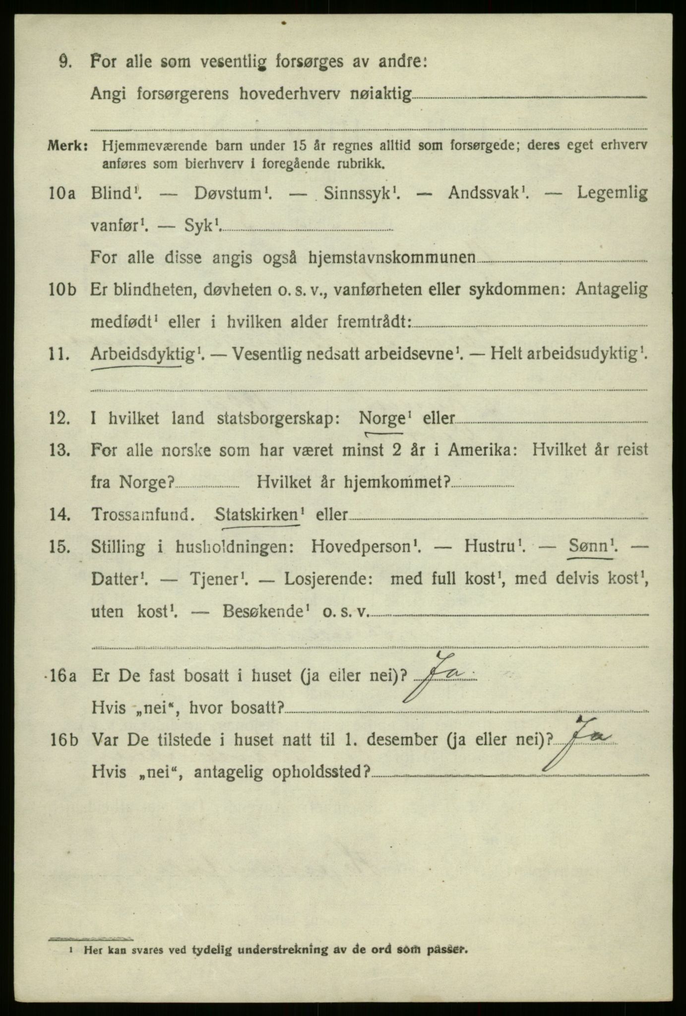 SAB, 1920 census for Vevring, 1920, p. 2249