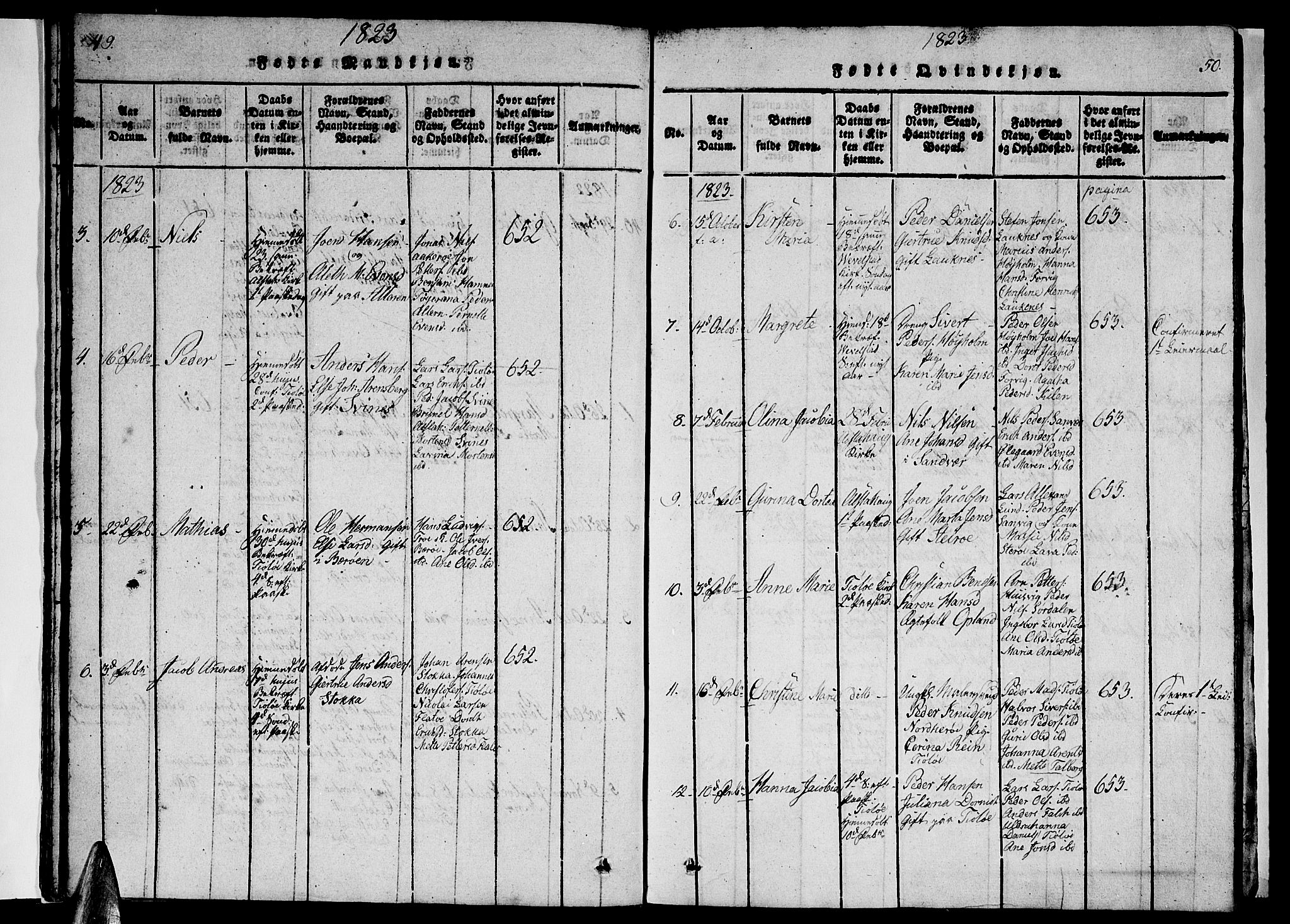 Ministerialprotokoller, klokkerbøker og fødselsregistre - Nordland, AV/SAT-A-1459/830/L0457: Parish register (copy) no. 830C01 /1, 1820-1842, p. 49-50