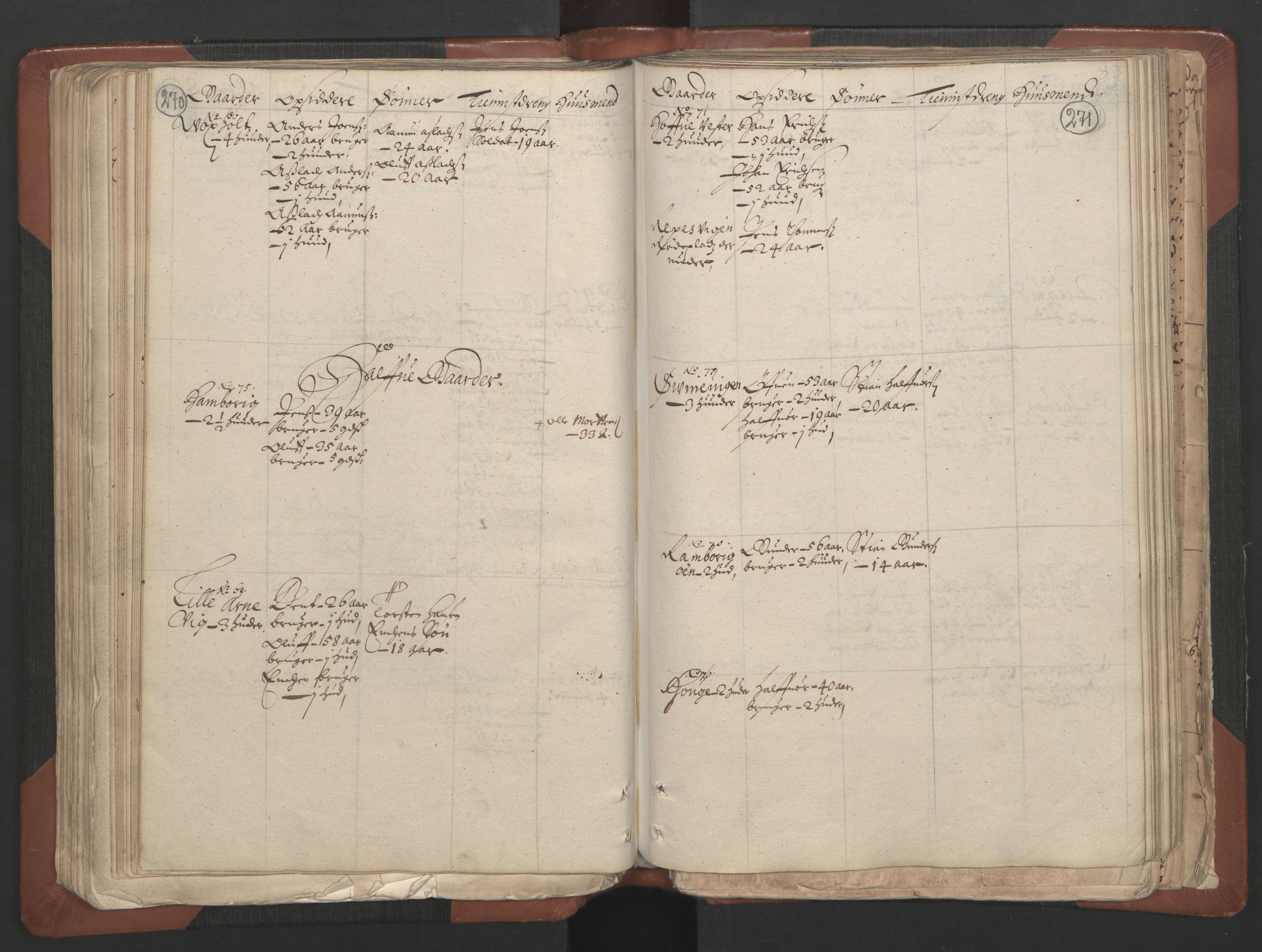 RA, Bailiff's Census 1664-1666, no. 7: Nedenes fogderi, 1664-1666, p. 270-271